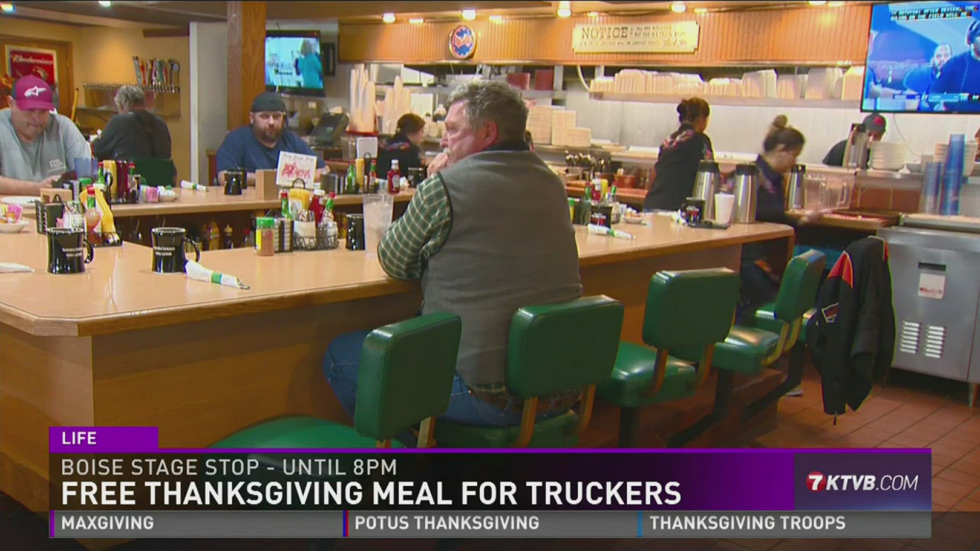 Free Thanksgiving meals for truckers.