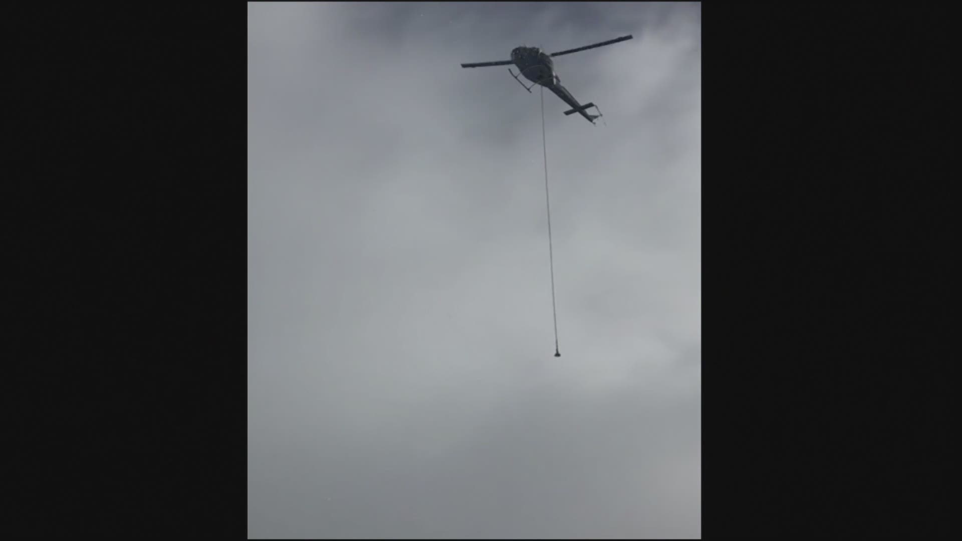 Amazing video shot by Ryan Miller shows a horse, which has been stranded on a remote Valley County mountain for weeks, being airlifted off of the mountain by a helicopter.