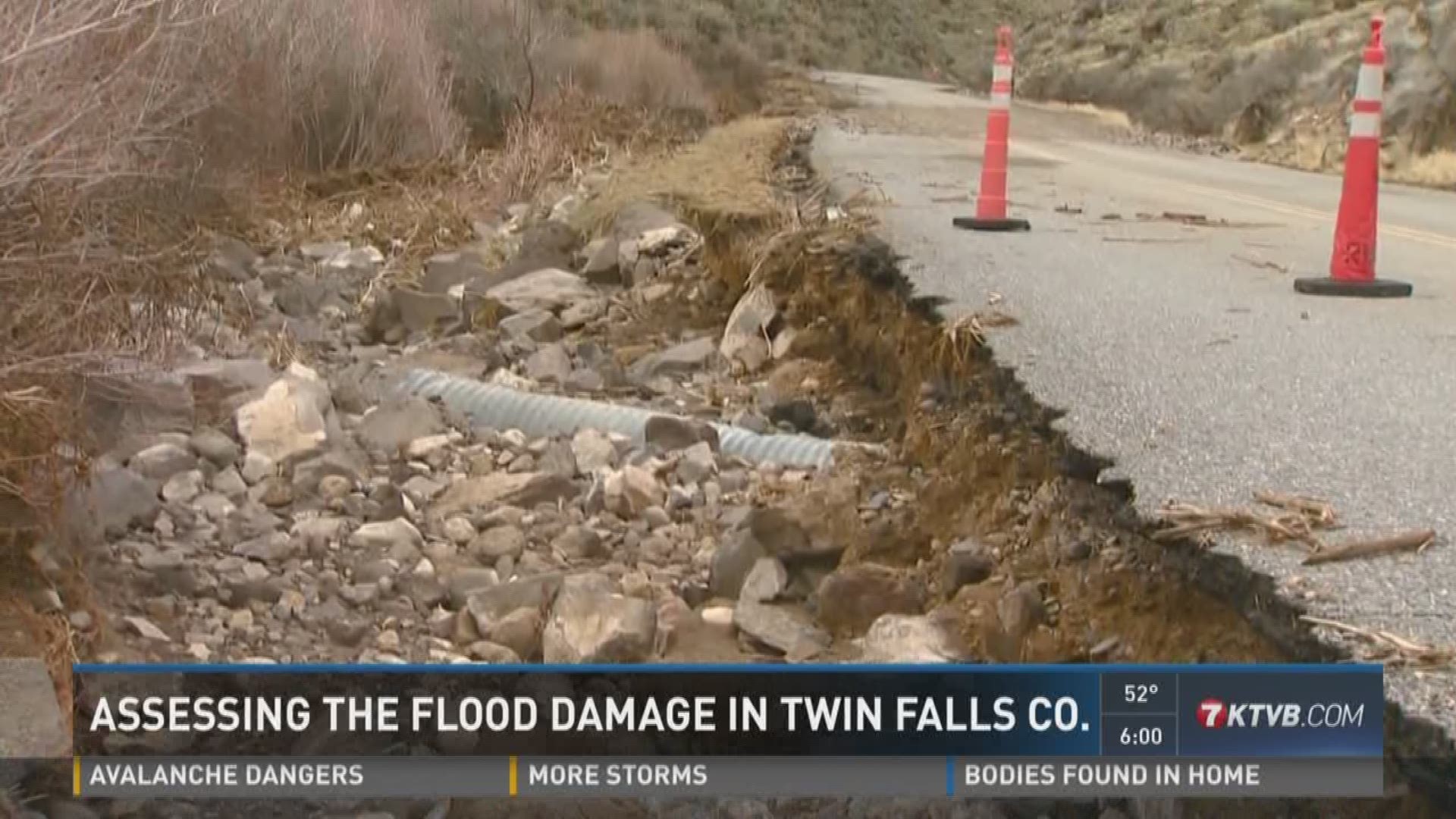 A lot of roads in the area are closed due to flood damage.