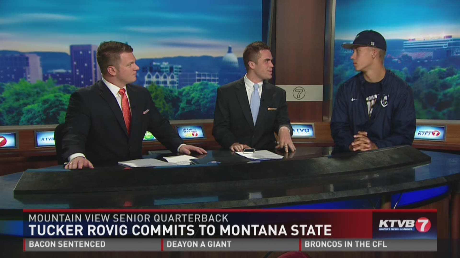 Mountain View senior quarterback Tucker Rovig joined Jay and Will on set to talk about his recent college commitment.
