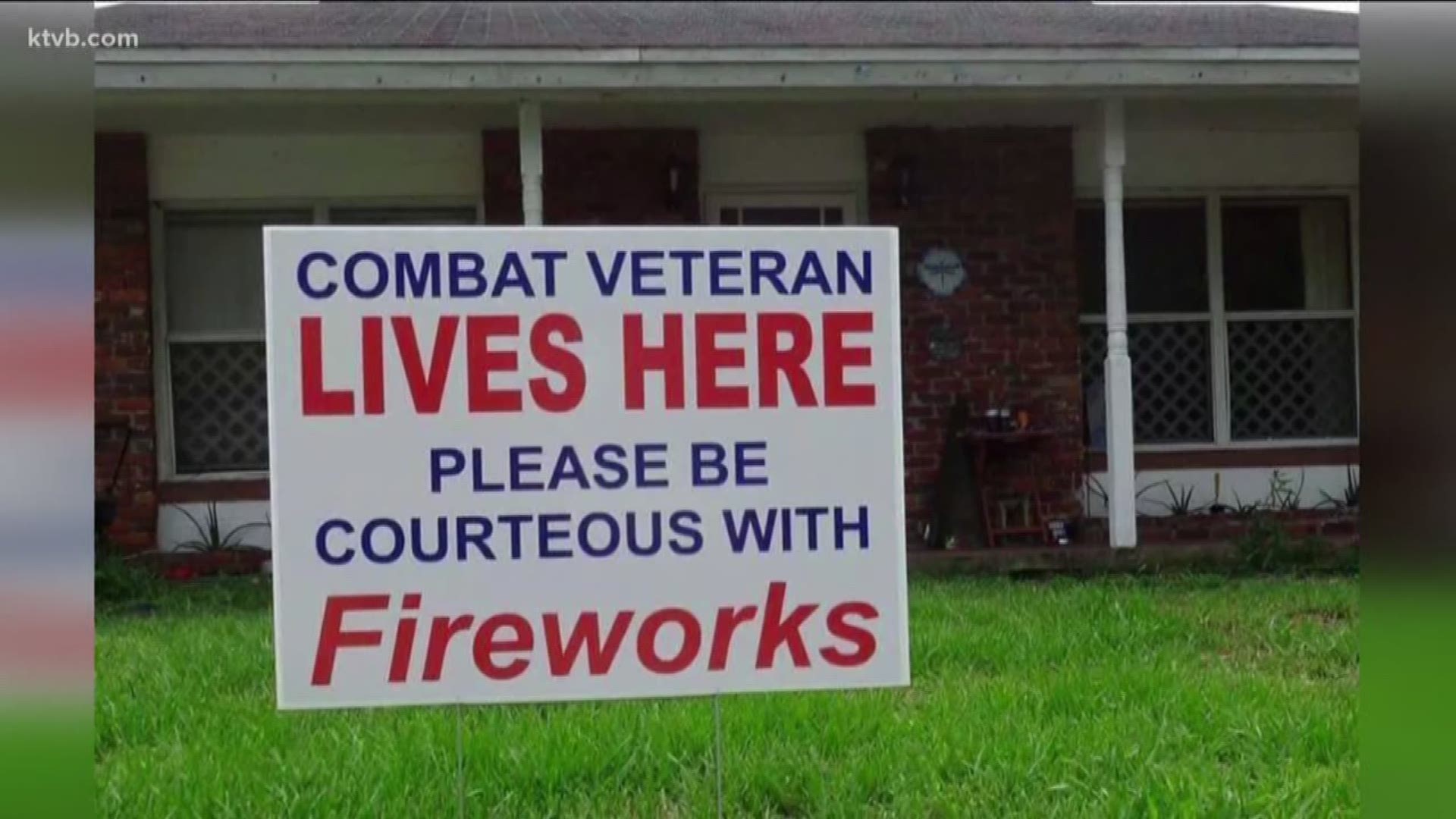 It's important to keep our veterans in mind, especially when setting off fireworks.