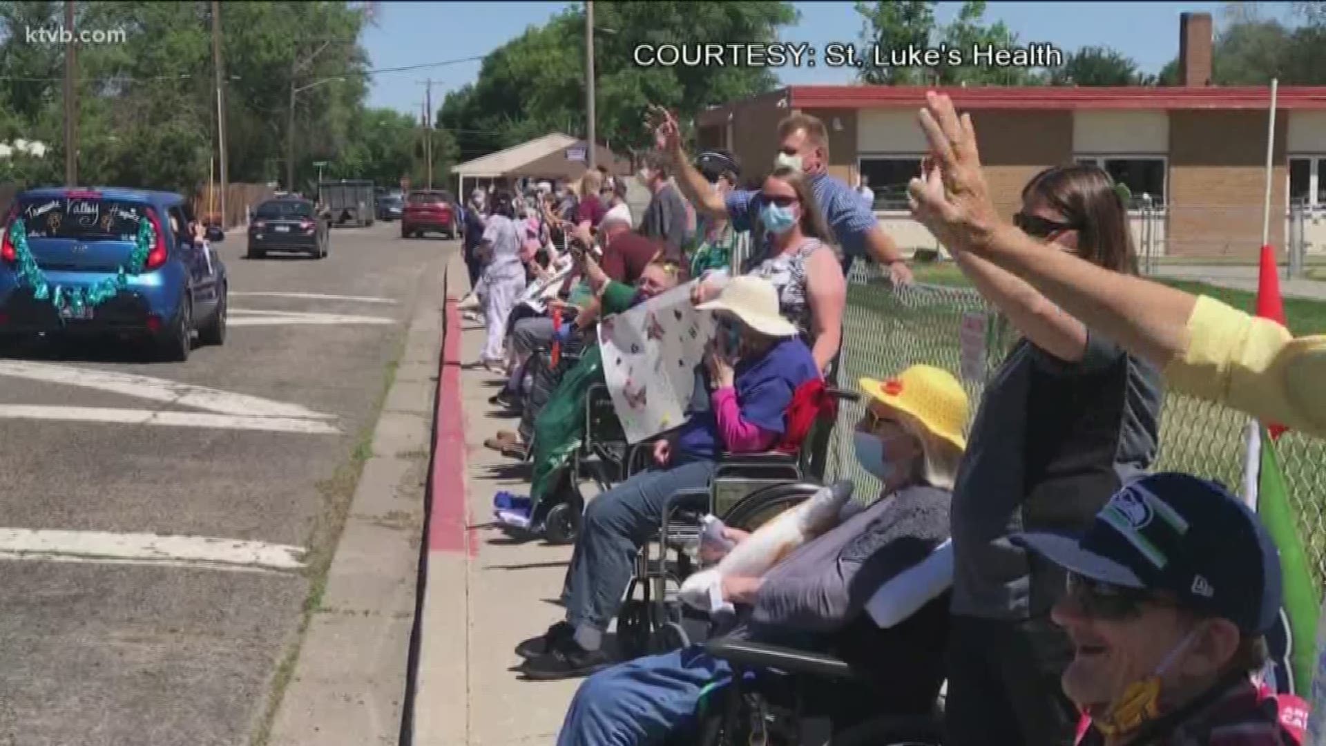 Family members say the parade helped lift the spirits of the long-term care residents.