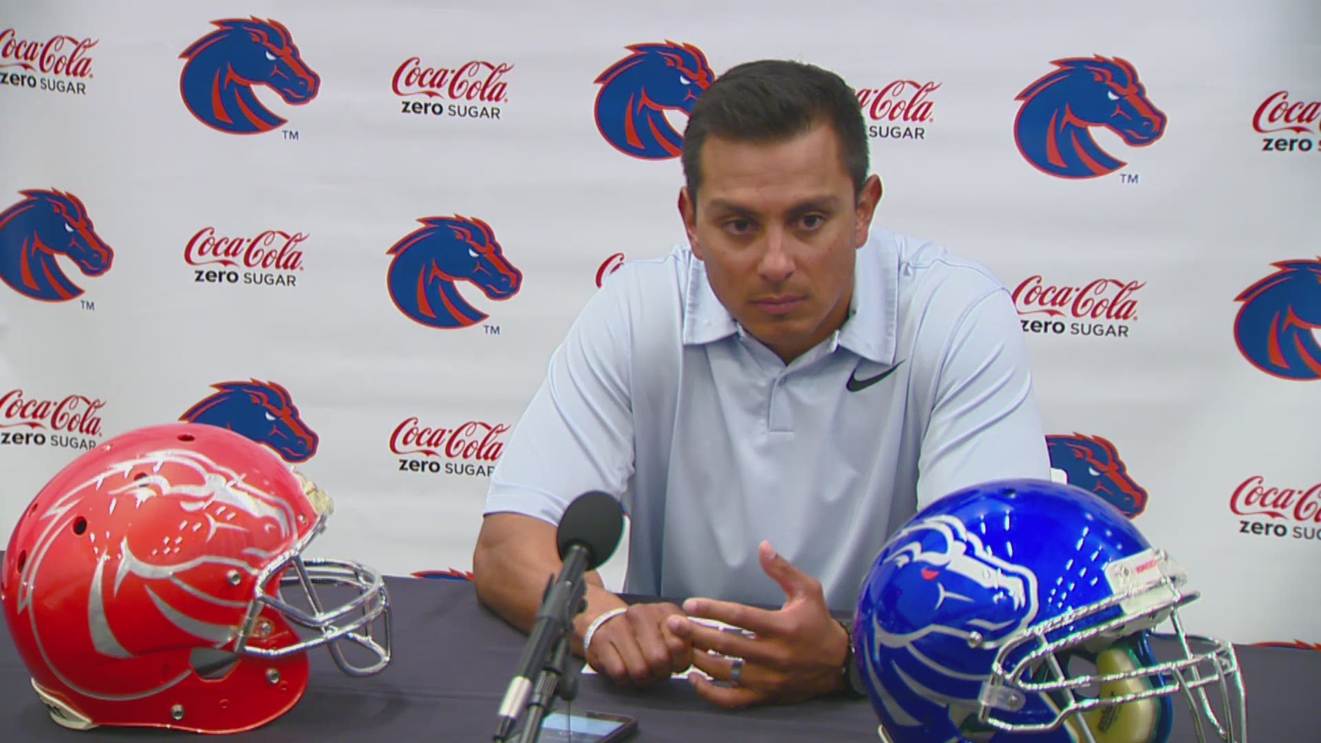 Boise State defensive coordinator Andy Avalos talks about the challenges of defending against San Diego State, which will visit Albertsons Stadium for a rare Saturday afternoon game.