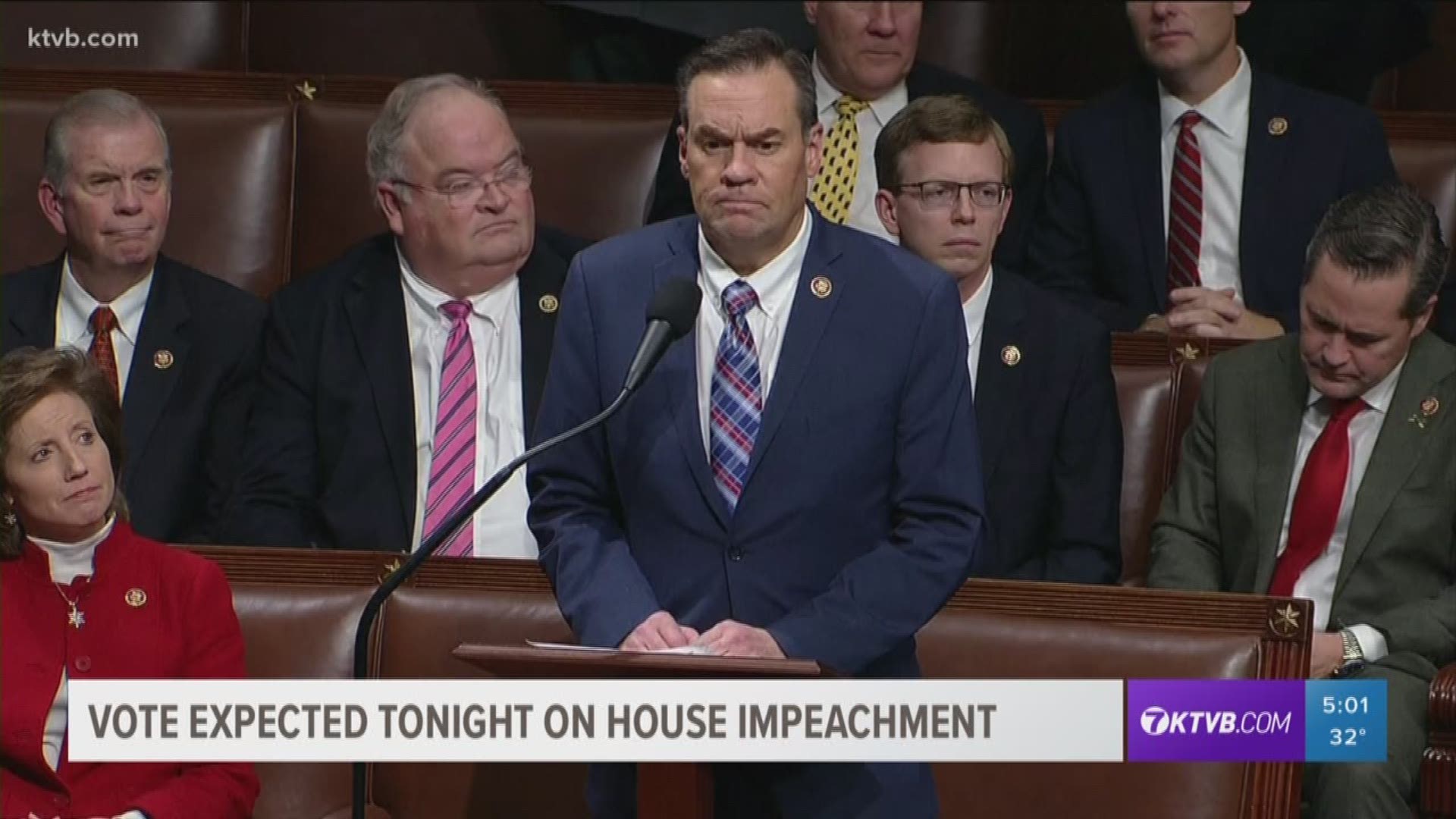 Idaho Republican Rep. Fulcher got his chance to speak on the impeachment. He was a man of few words.