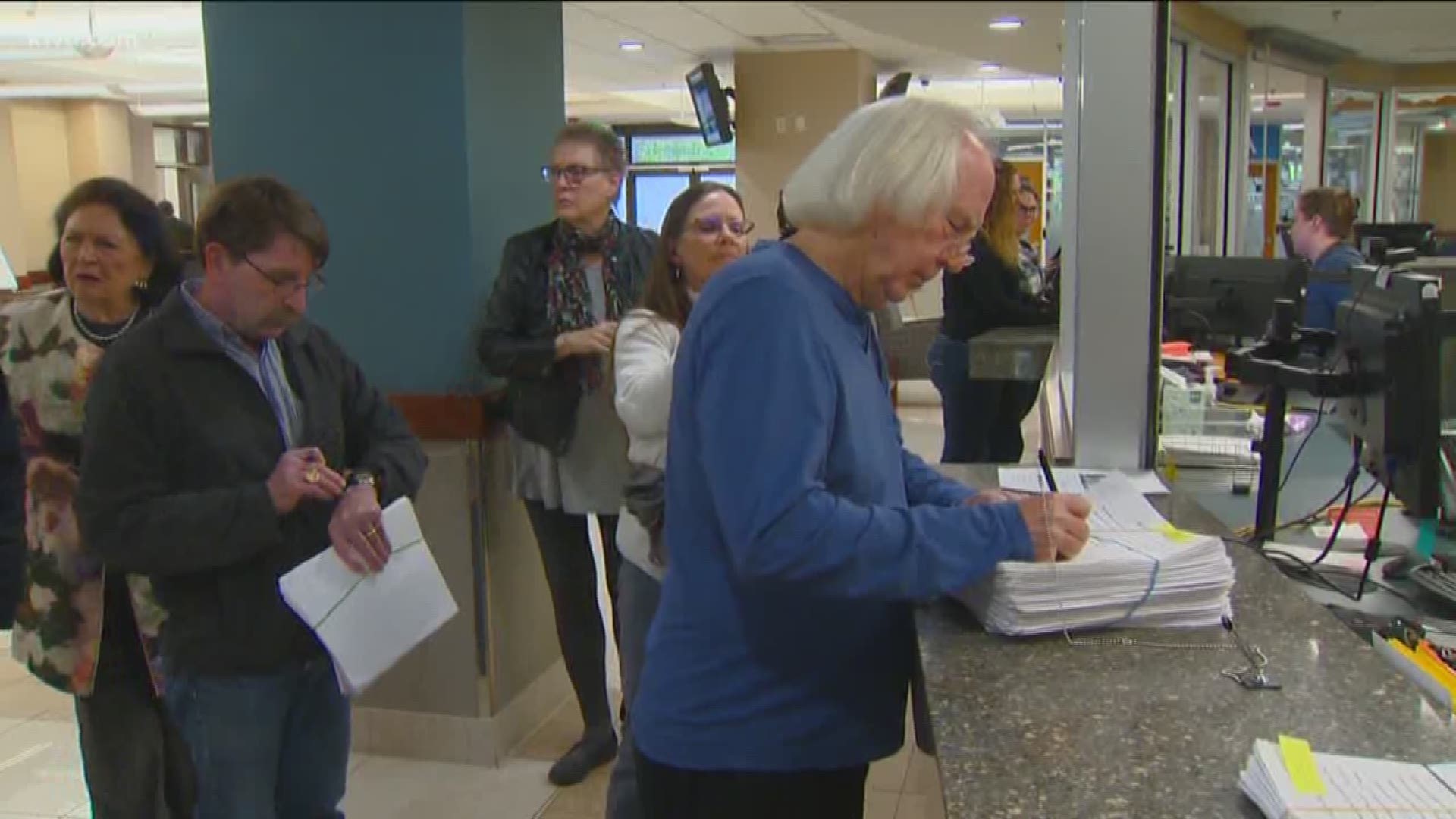 On Tuesday, Boise Working Together filed more than 7,000 voter signatures on the proposed Boise stadium and library projects to try and take them to a public vote.