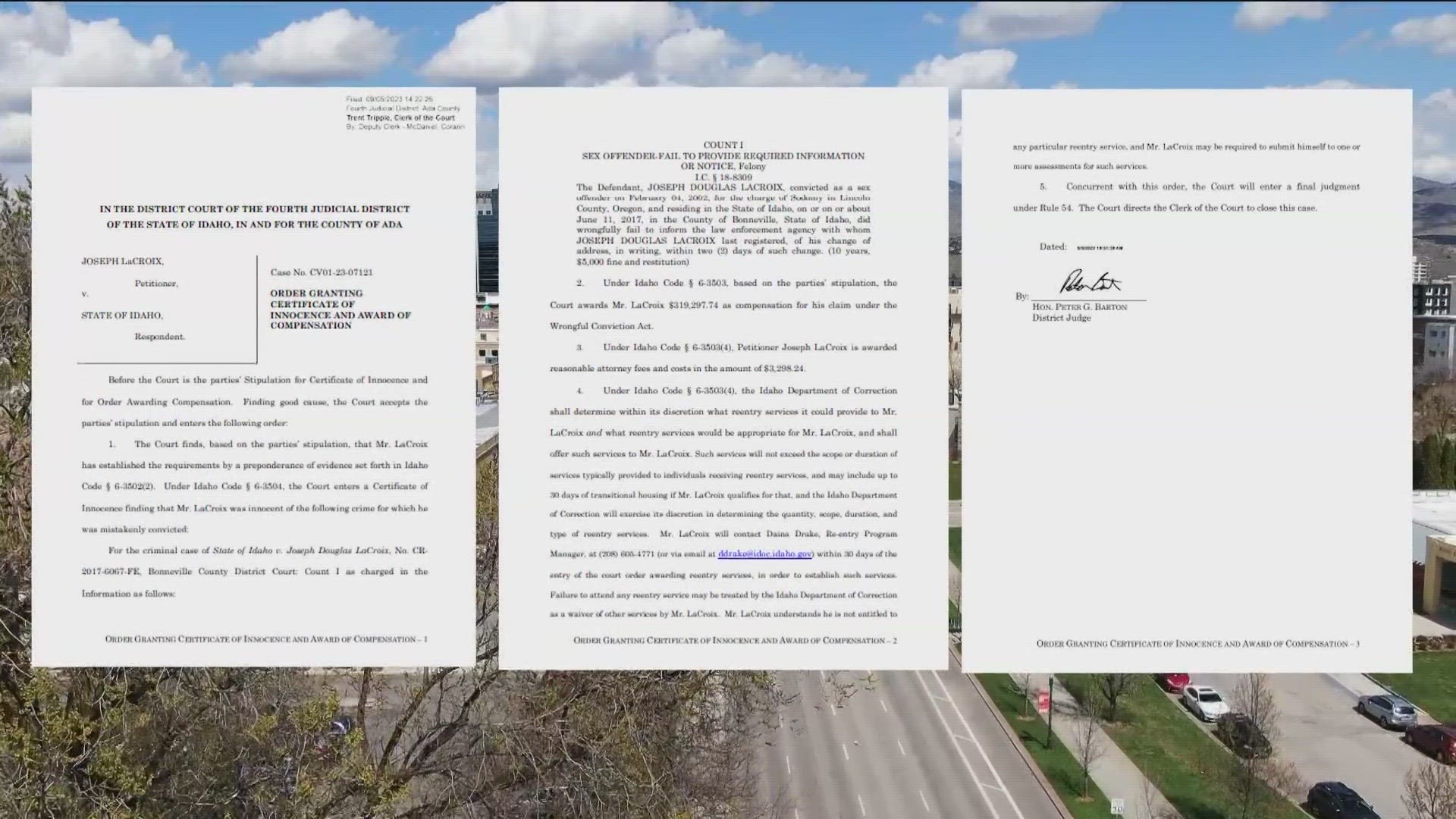 A court ruled Joseph LaCroix was wrongfully convicted and incarcerated for failing to register as a sex offender, a felony in Idaho