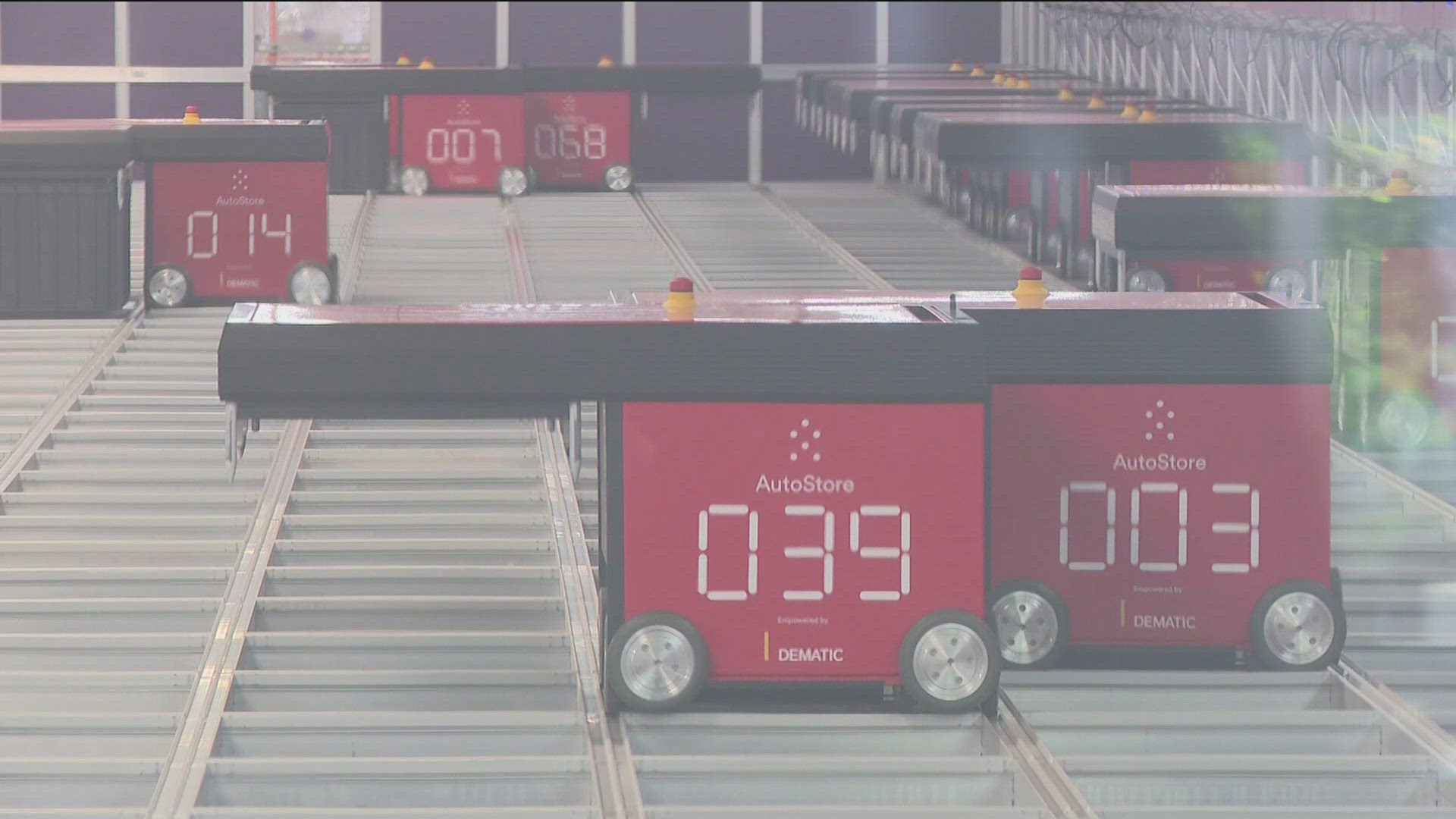 Scentsy has some new hires, robots. They are now using 100 robots to help with product distribution. 