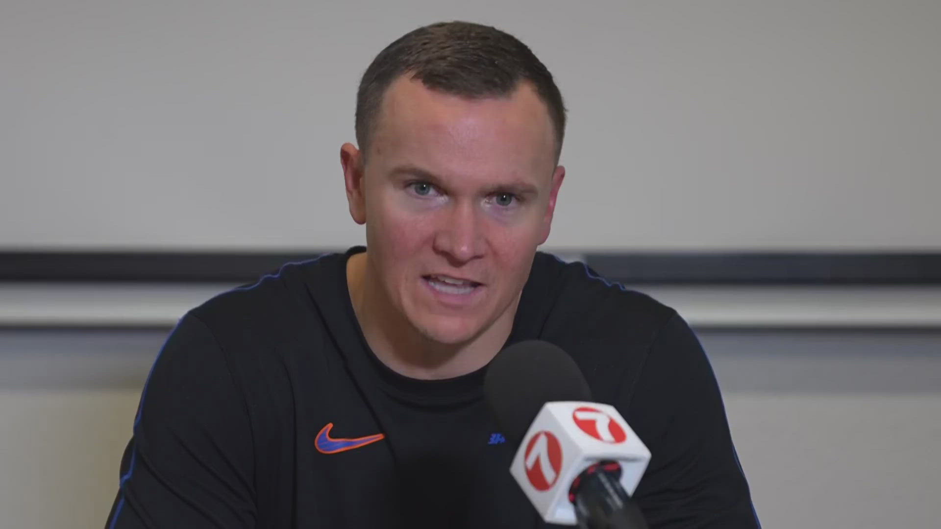 Head coach Spencer Danielson and Bronco players meet with the media following No. 13 Boise State's 42-21 victory at San Jose State on Saturday, Nov. 16, 2024.