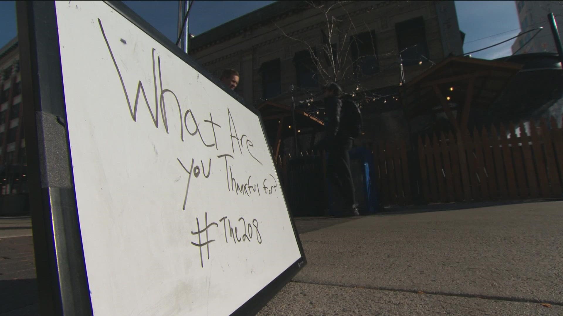 The 208 asks people in downtown Boise what they're thankful for this holiday
