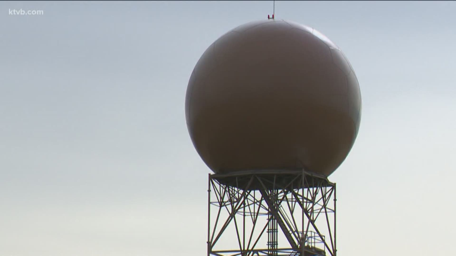 The radar's pedestal, which the radar antenna spins will take three weeks to be refurbished.
