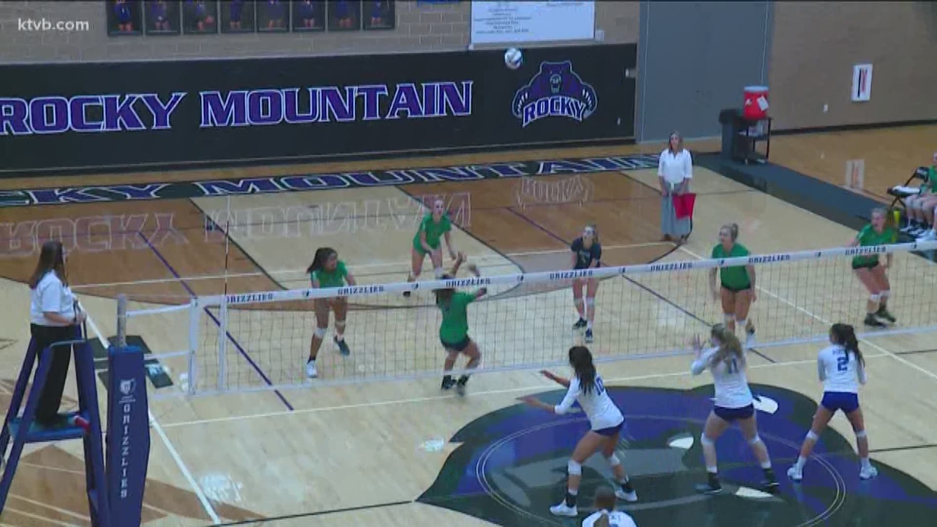 Mountain View vs. Rocky Mountain girls varsity volleyball highlights 9/18/2018