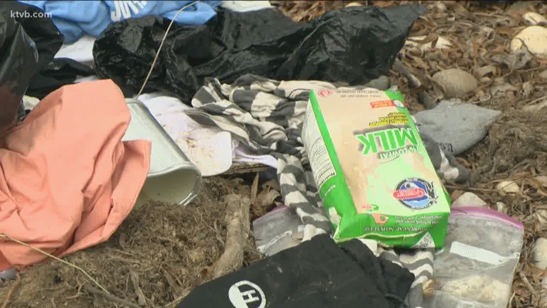 A Boise man noticed all the trash, contacted police and posted about it on social media.