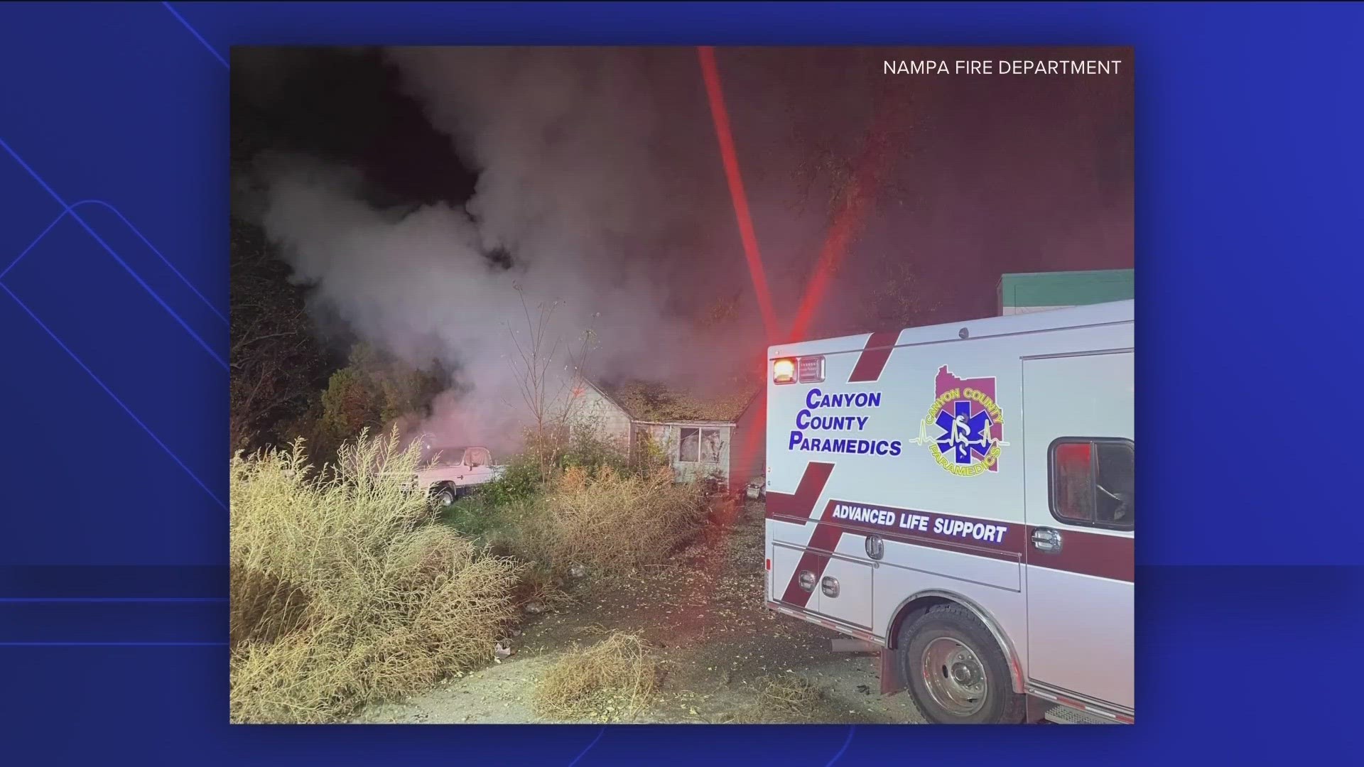 The Nampa Idaho Fire Department said the victim died before crews could get there.