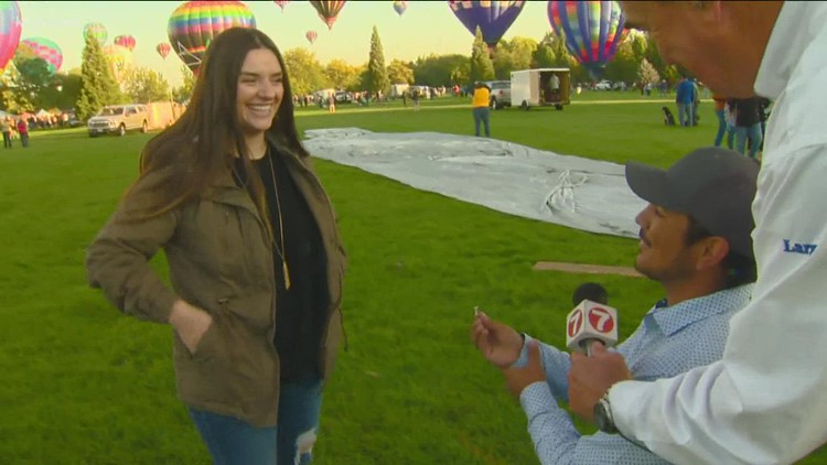 Man inspired to propose during Boise balloon festival