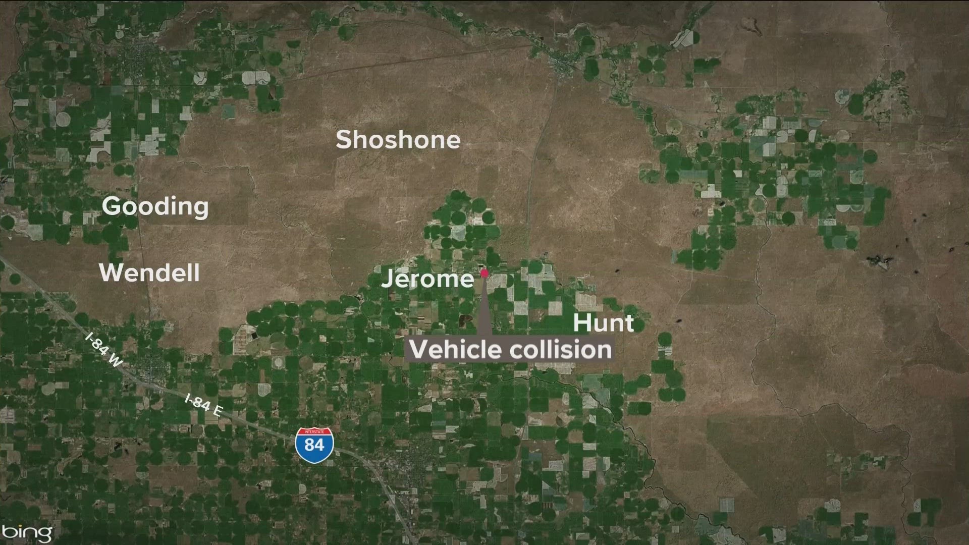 A man died in Jerome after his car crossed into the opposite lane and collided with another vehicle.