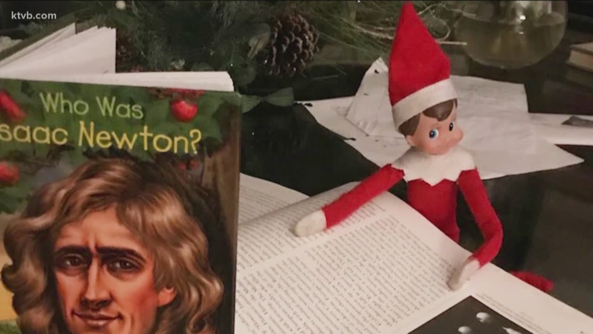 The elf on the shelf leads quite an active life.