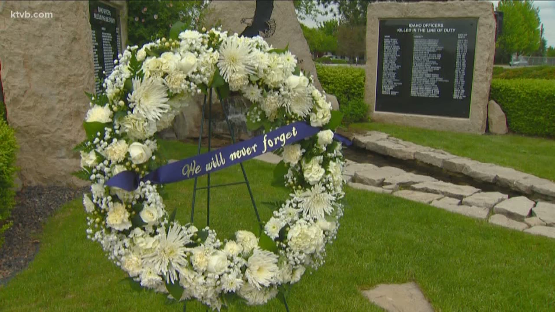 A ceremony was held at the Idaho Peace Officers' Memorial.