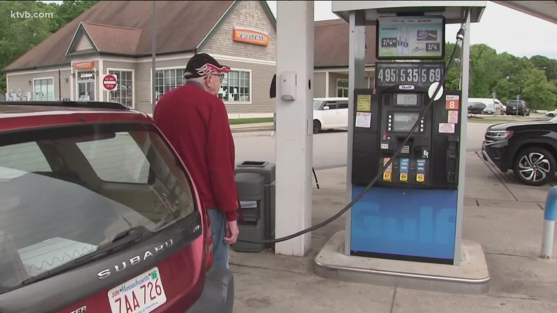 Idaho’s average gas price is $4.90 per gallon, 18 cents more than a week ago, 43 cents higher than a month ago, and $1.62 higher than a year ago, according to AAA.