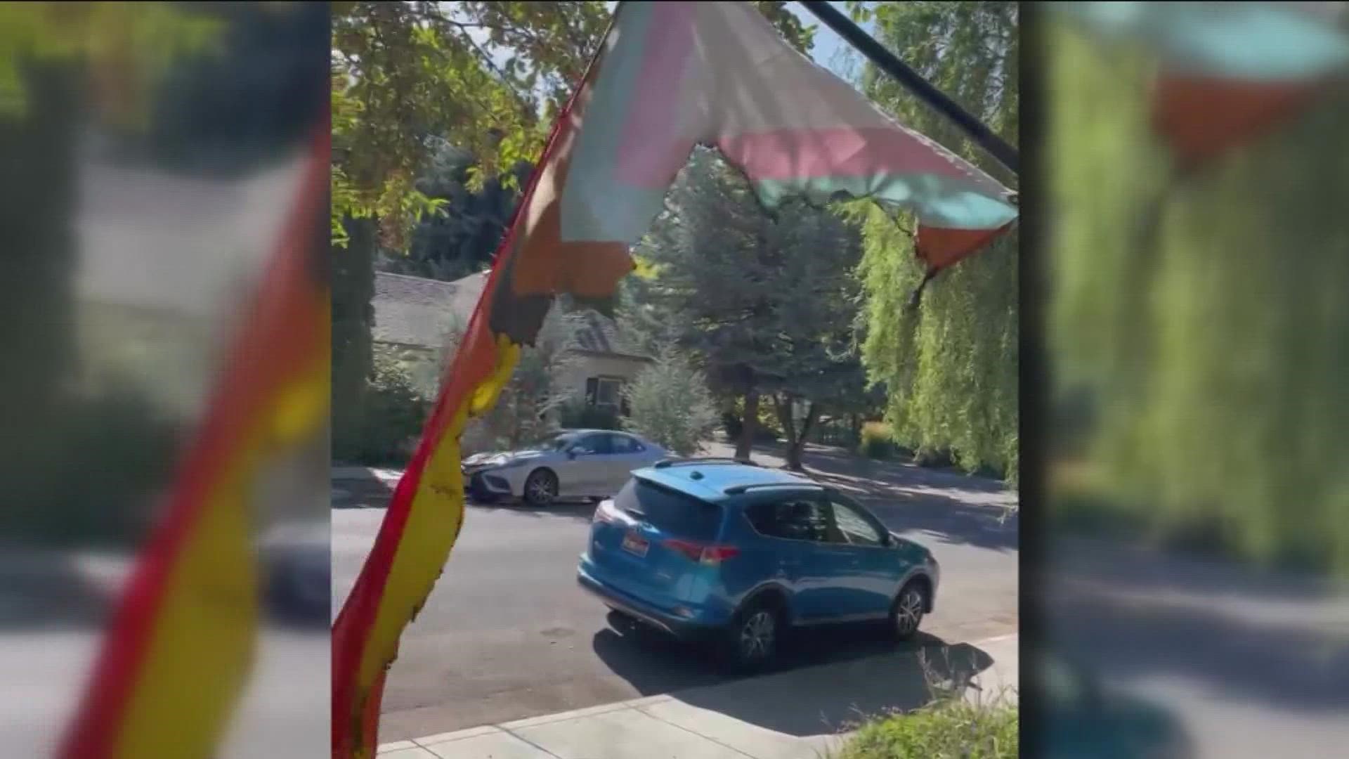 A Boise man that faces three counts of felony aggravated assault has now been charged with arson in connection to the LGBTQIA+ flag burning on Brumback Street.