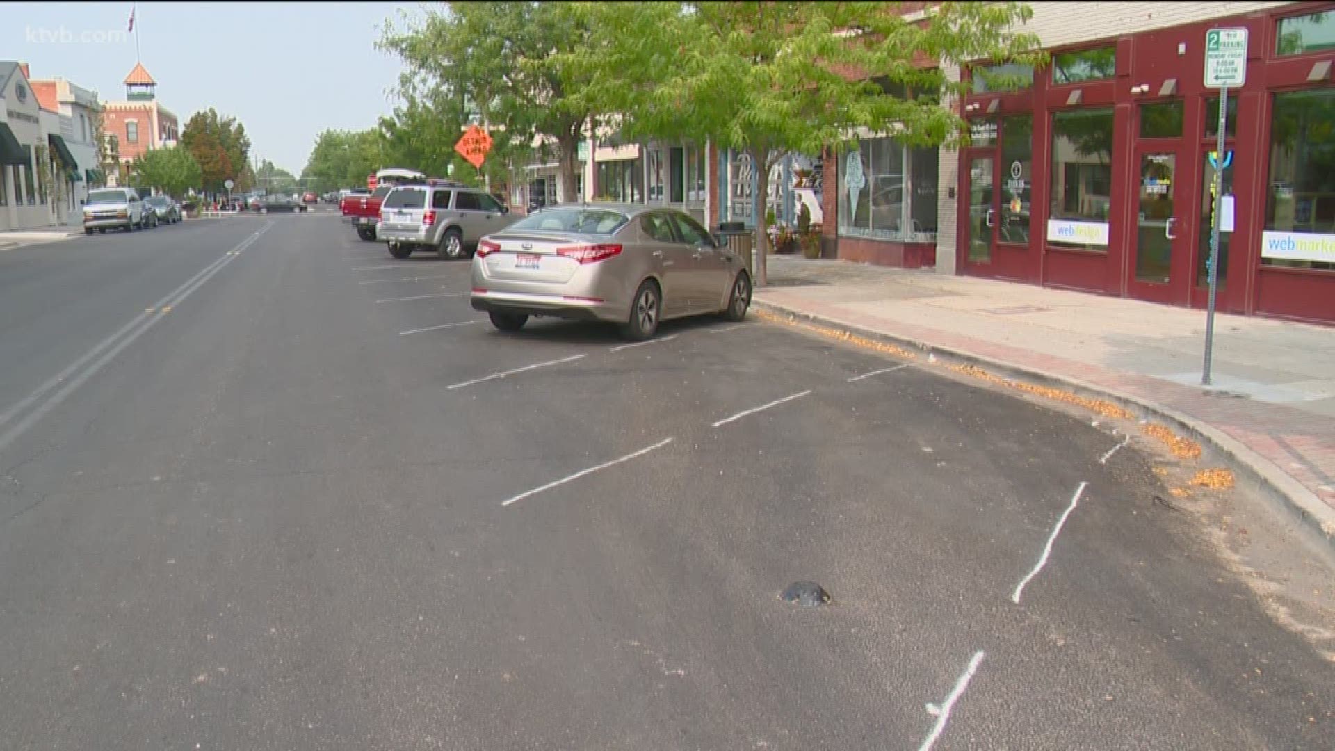 The highway district hopes to get the spaces painted this week.