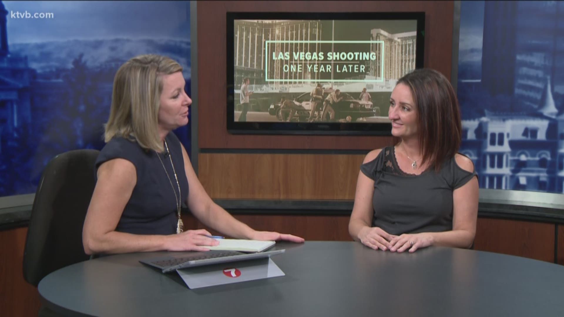 A year after the mass shooting in Las Vegas, many victims are coming forward sharing their stories of what they went through that night. Tara Adams of Meridian is one of the survivors.
Both she and her husband were there. Tara shared her story with KTVB o