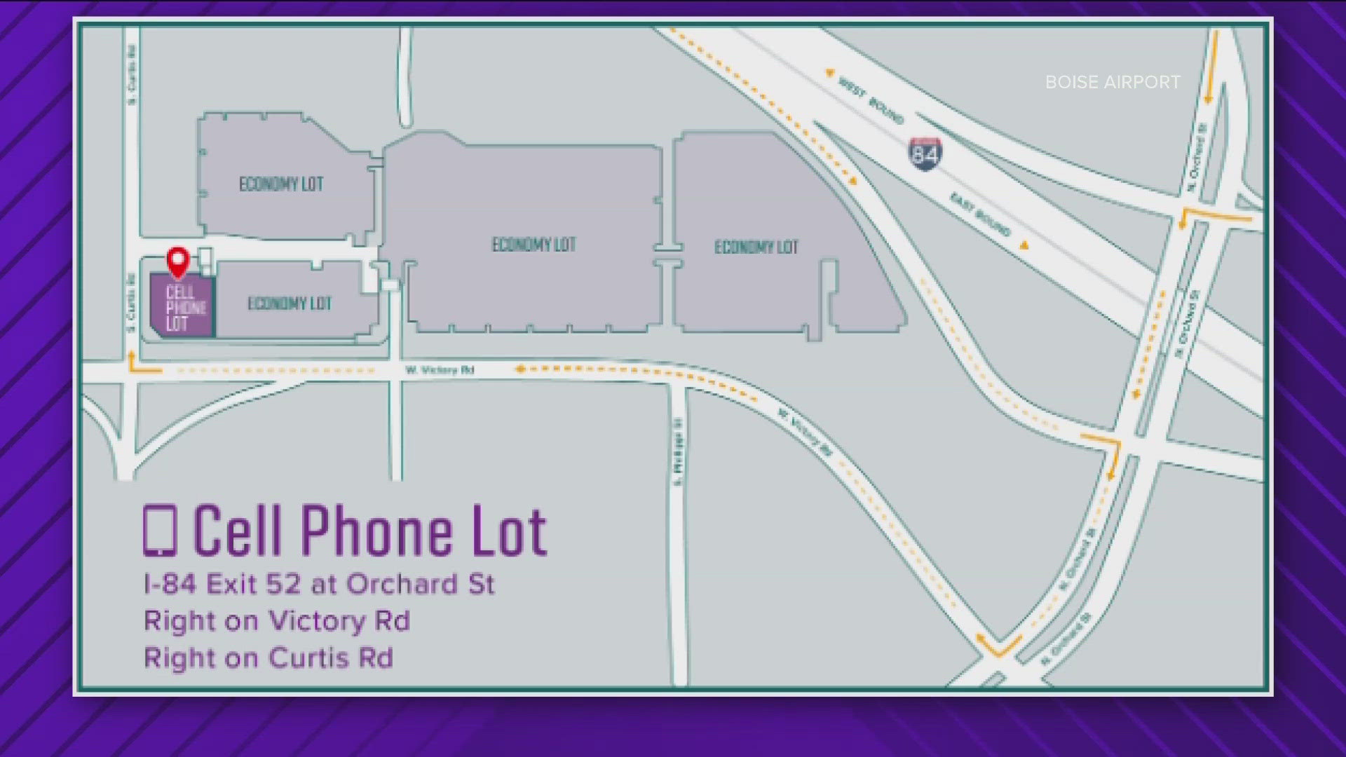 The lot is meant to clear congestion when people are picking someone up at the airport.