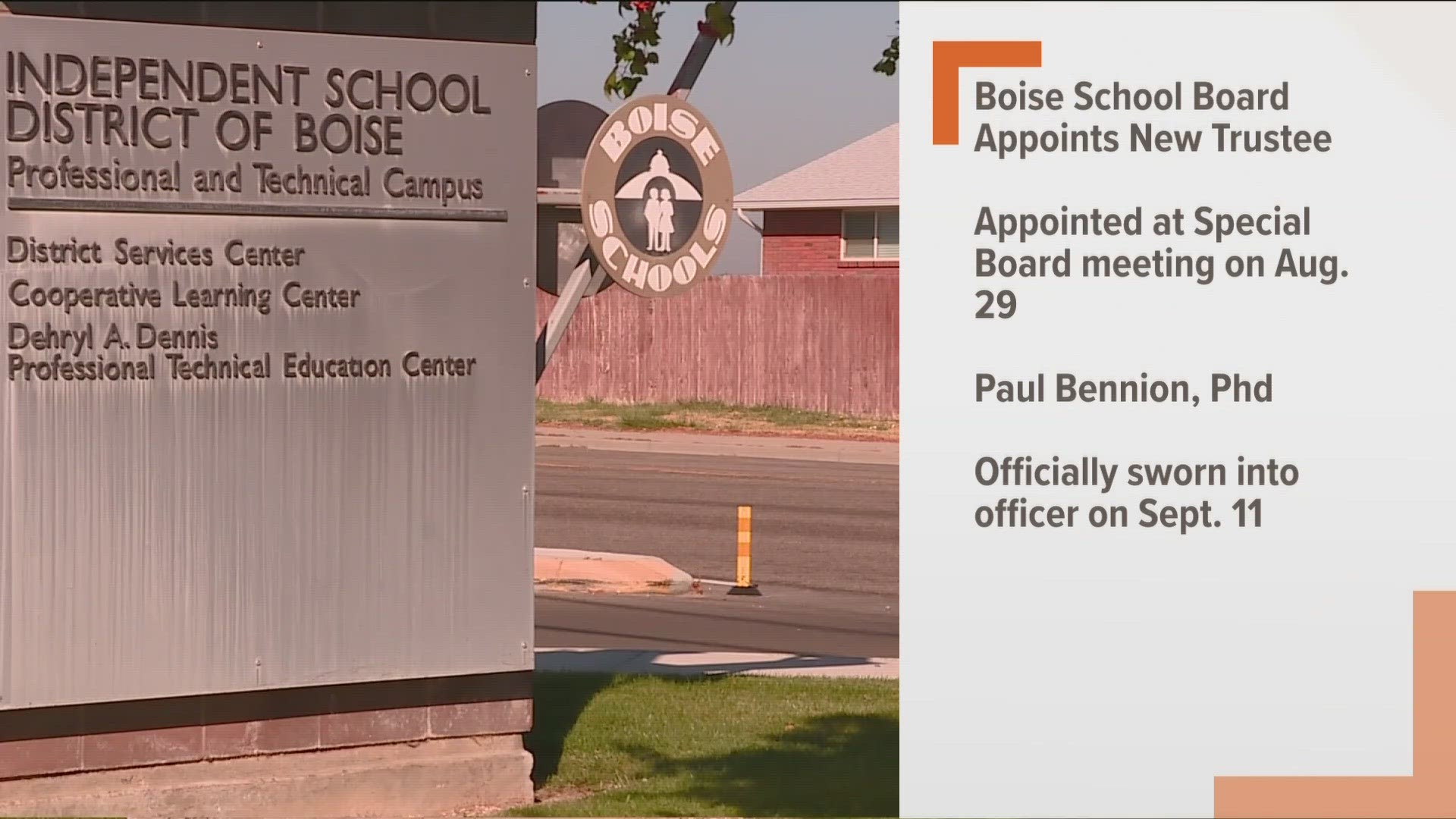 In a special meeting on Aug. 29, a new Boise School Board trustee was selected.