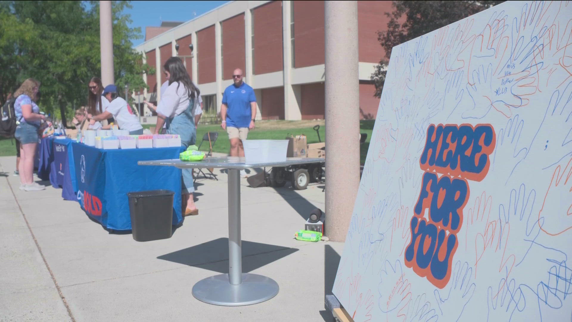 The message was that students are not alone and there is mental health help available.