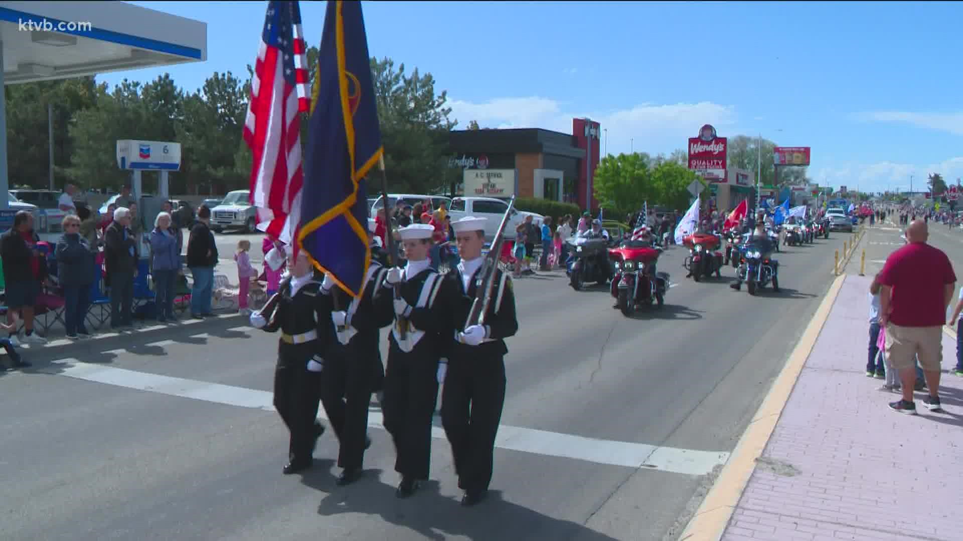 The theme of this year's parade was "Our Great Heritage," and included floats, marching bands, antique cars, and more.