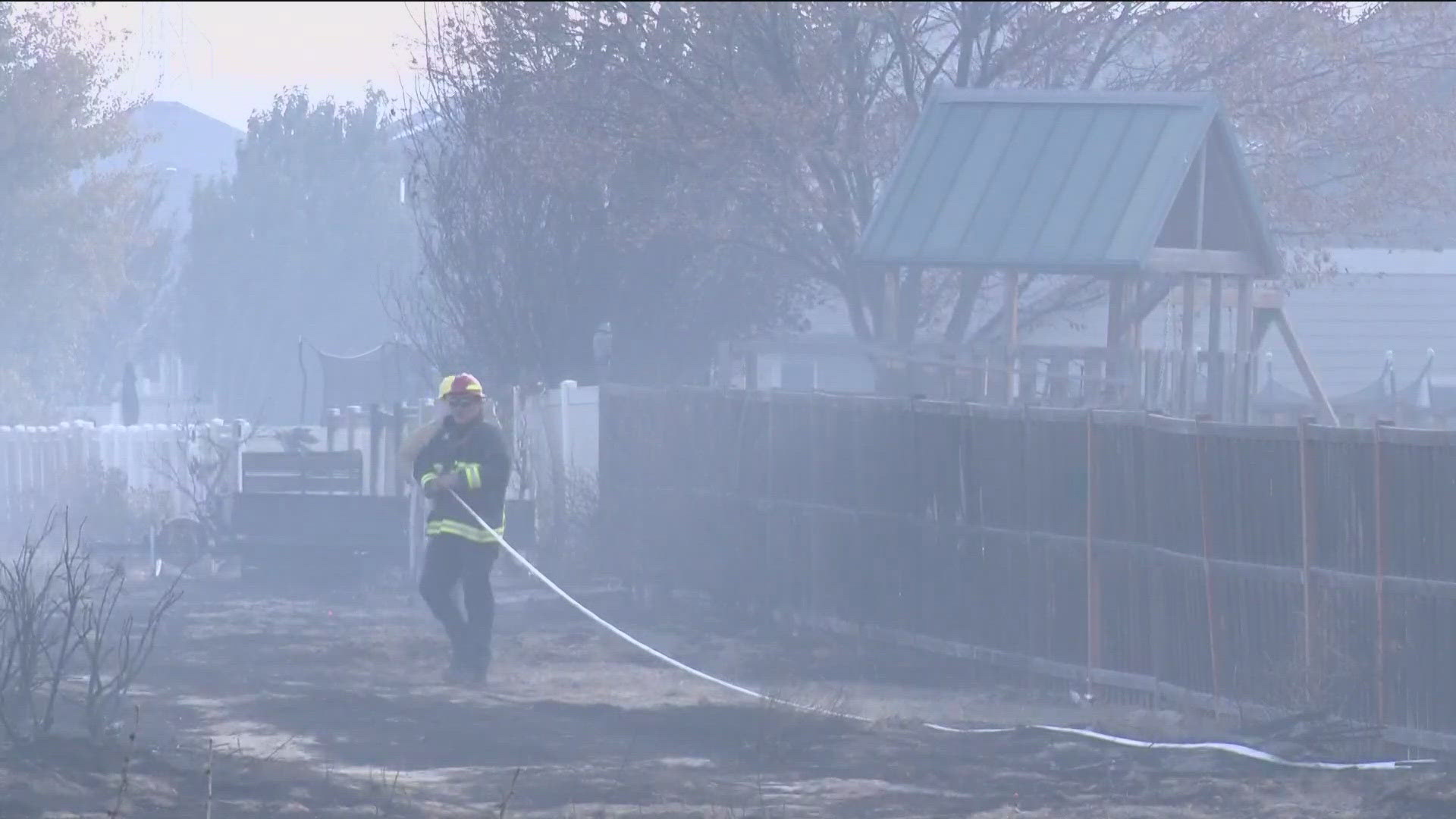 BLM Idaho Fire said at 5:44 p.m., crews will remain on the scene to mop up and secure containment lines of the Leeds Fire burning in Southeast Boise.