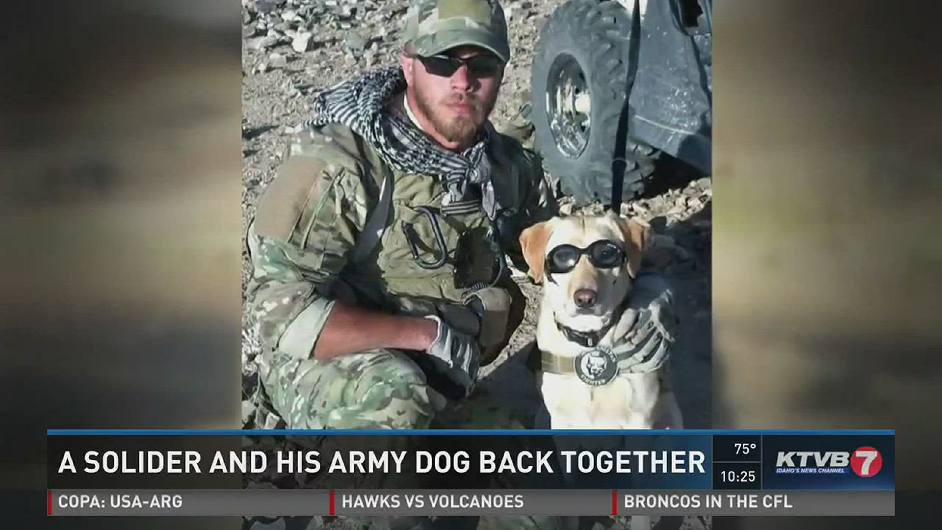 Soldier and dog reunite at Boise Airport