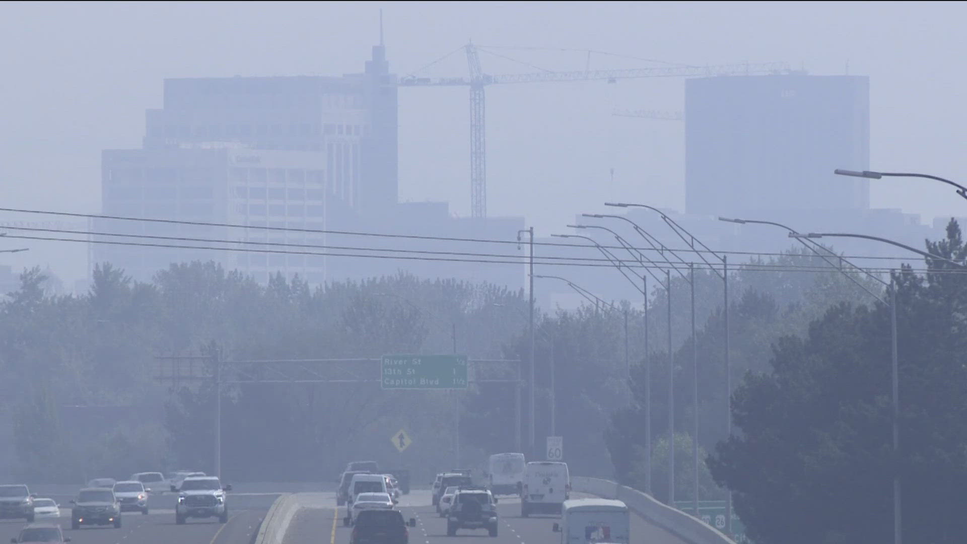 Conditions set the stage for high concentrations of wildfire smoke to smother the Treasure Valley for much of Thursday.