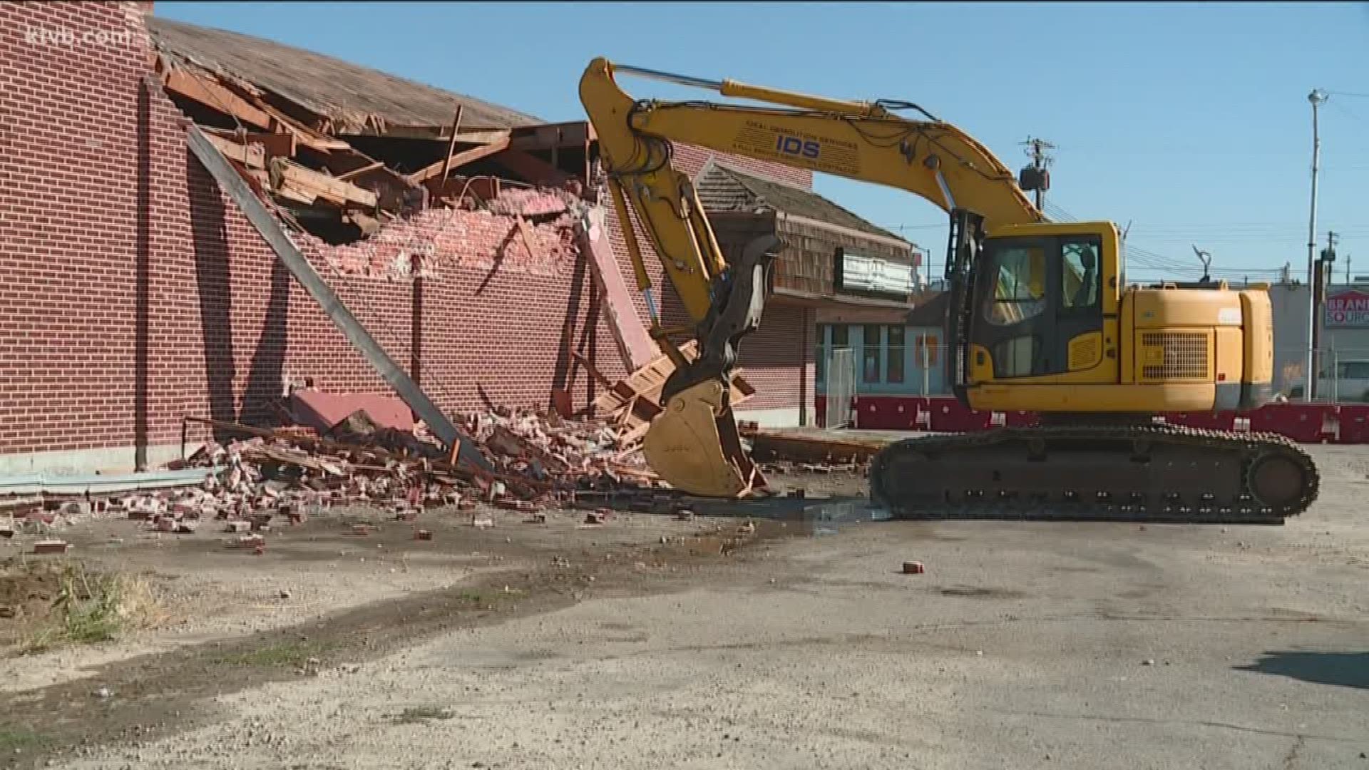 The former Pennywise store is being torn down to make room for housing and a health care facility.