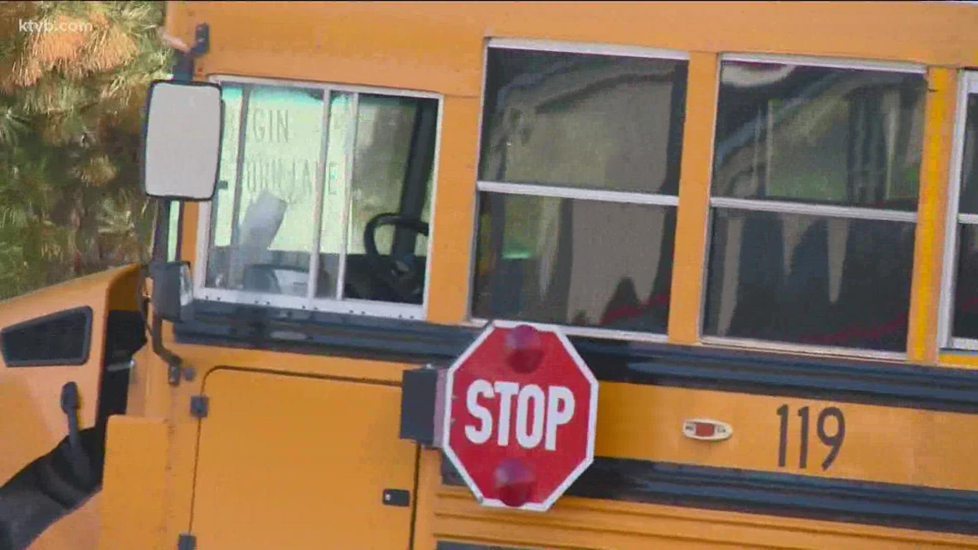 According to officials, children were on the bus but none were injured and they're all reunited with their families.