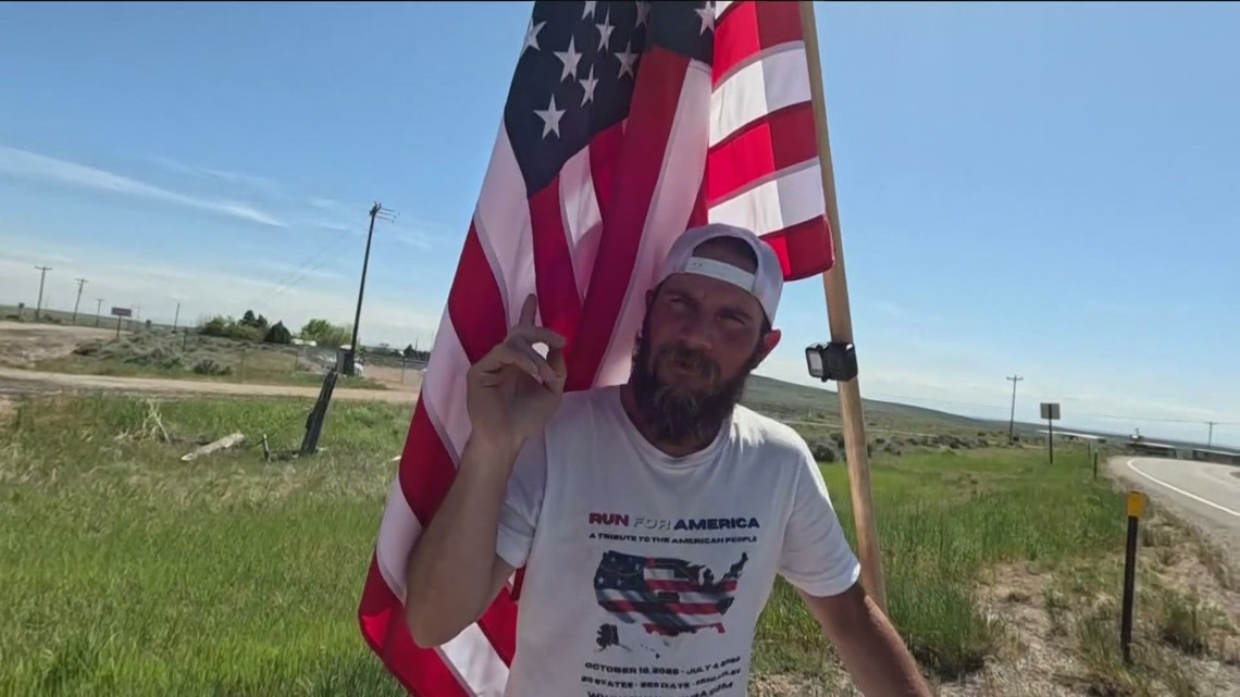 Noah Coughlan is on a journey to run across all 50 states, passing through southern Idaho as he nears the finish of his cross-country mission.
