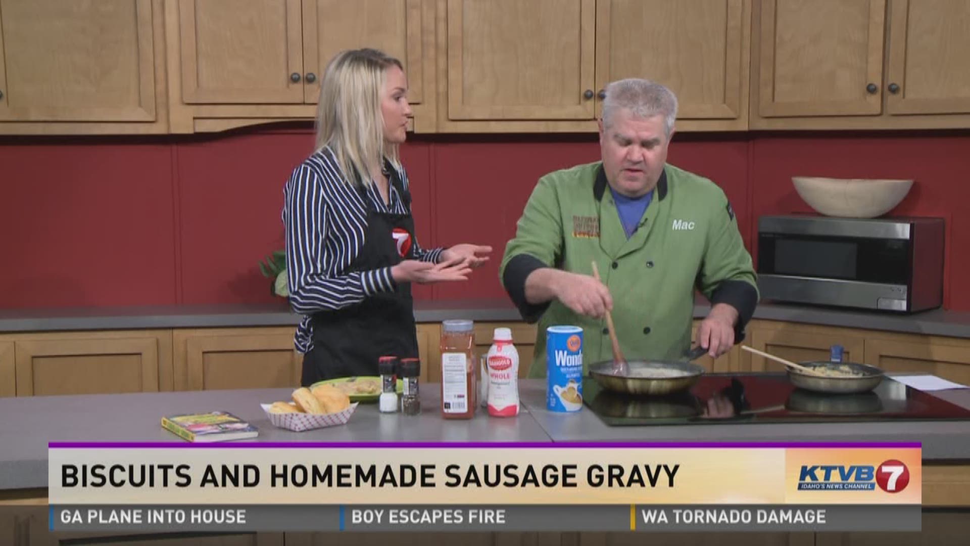 Homemade biscuits & sausage gravy from Pat Mac