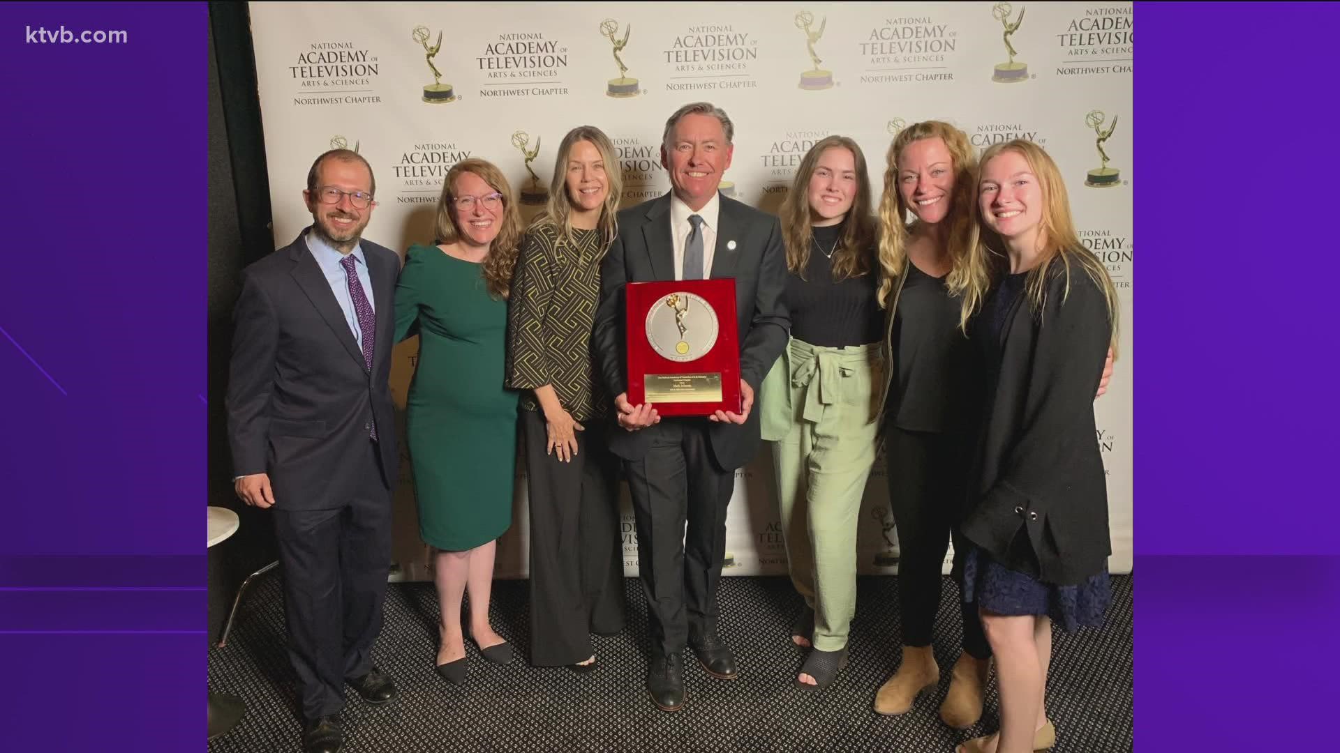 Mark Johnson was one of seven inductees named as a Northwest Chapter of the National Academy of Television Arts and Sciences 2022 Silver Circle Honoree.