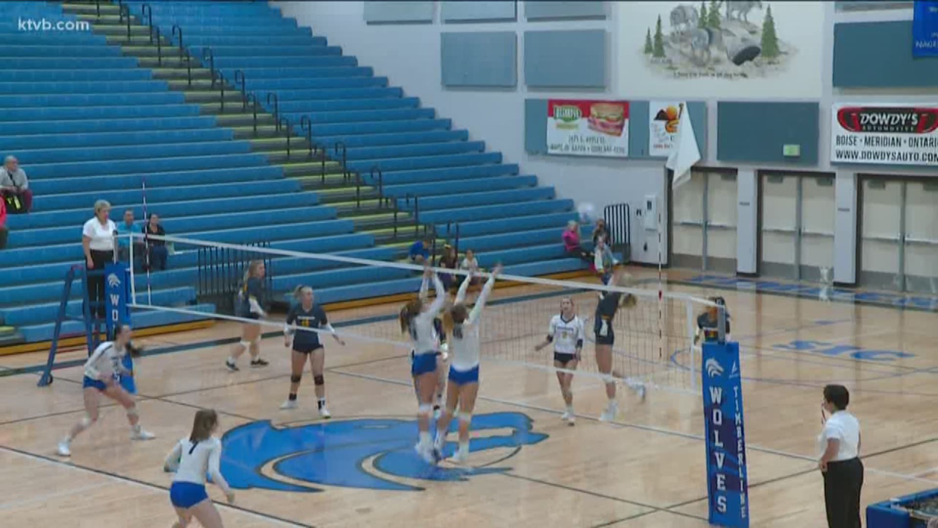 The Timberline Wolves beat the Meridian Warriors in straight sets.