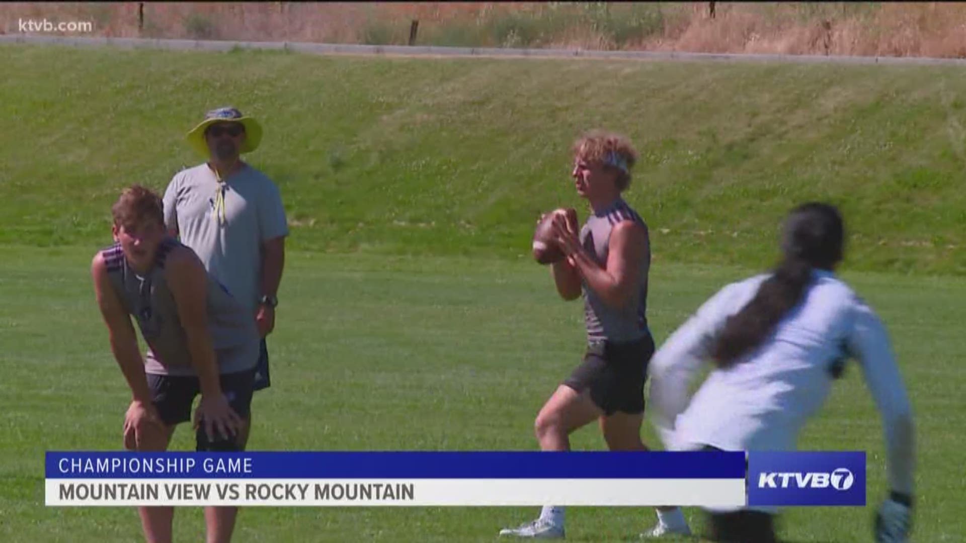 Rocky Mountain vs. Mountain View varsity football highlights from the championship game of the Famous Idaho Potato Bowl 7v7 passing challenge.