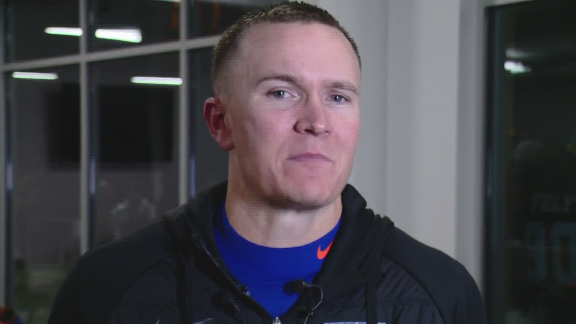 Boise State interim head coach Spencer Danielson, RB George Holani and DE Ahmed Hassanein discuss Saturday's 45-10 win over Utah State in Logan.