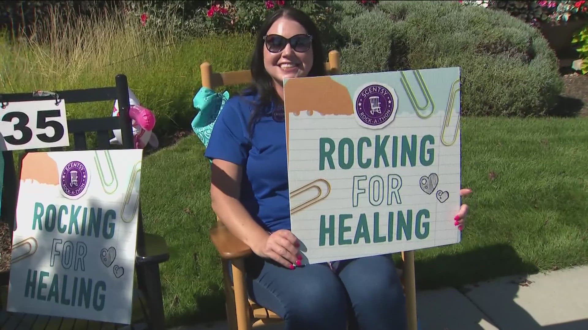 70 chairs will rock outside Scentsy Commons from 8 a.m. to 8 p.m. Friday, Sept. 6. The 12-hour, community-wide event benefits Faces of Hope.