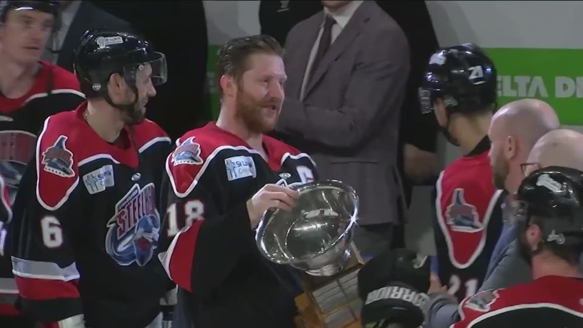 The red-hot Steelheads captured the Brabham Cup for the first time since the 2009-2010 season on Saturday night, defeating the Kansas City Mavericks 1-0.