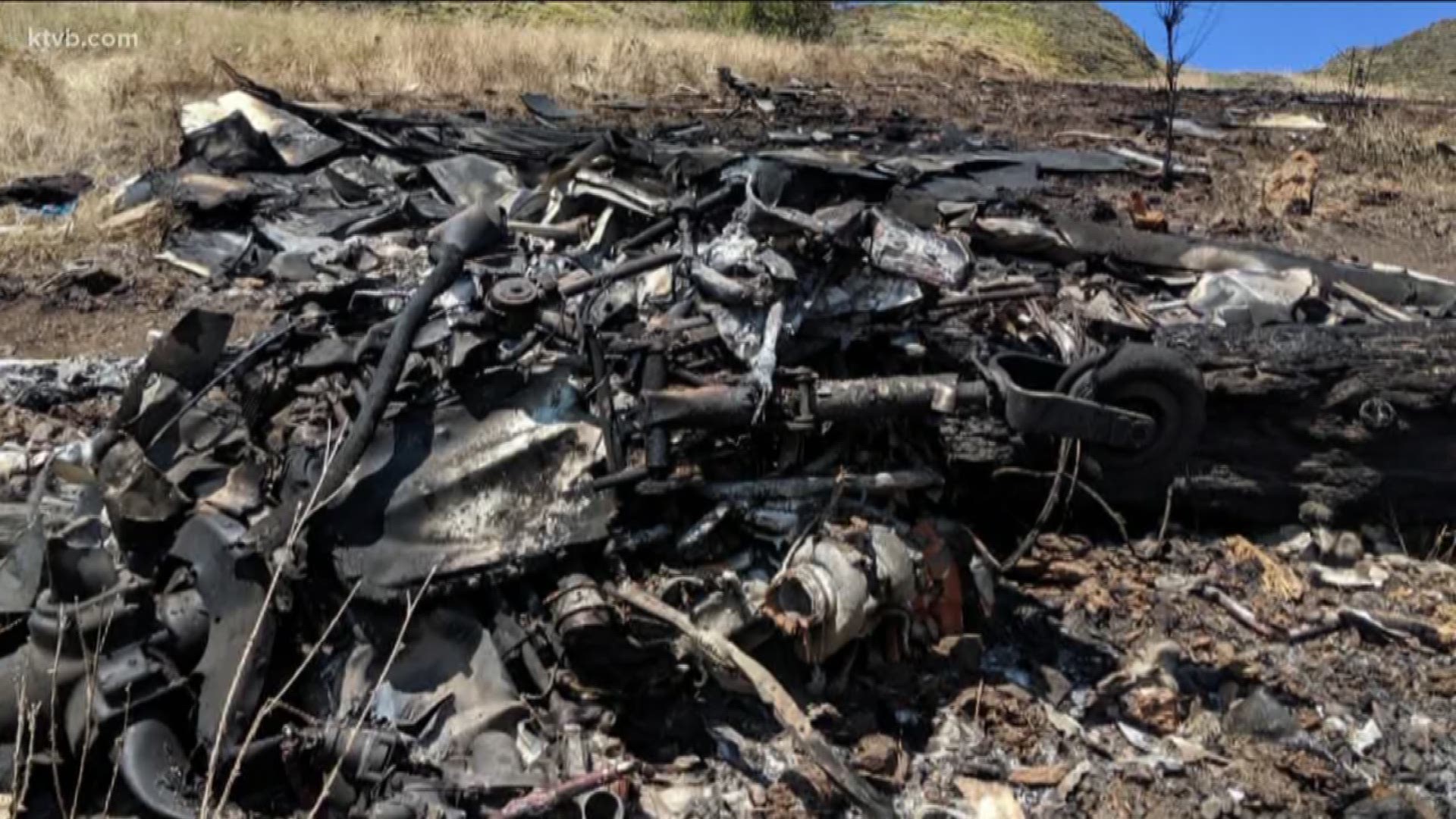 Idaho County Sheriff Doug Giddings says it's not yet known why the plane crashed, but it apparently burst into flames and was destroyed on impact. Giddings says the wreckage has made it hard for authorities to tell if there were any other people on board.