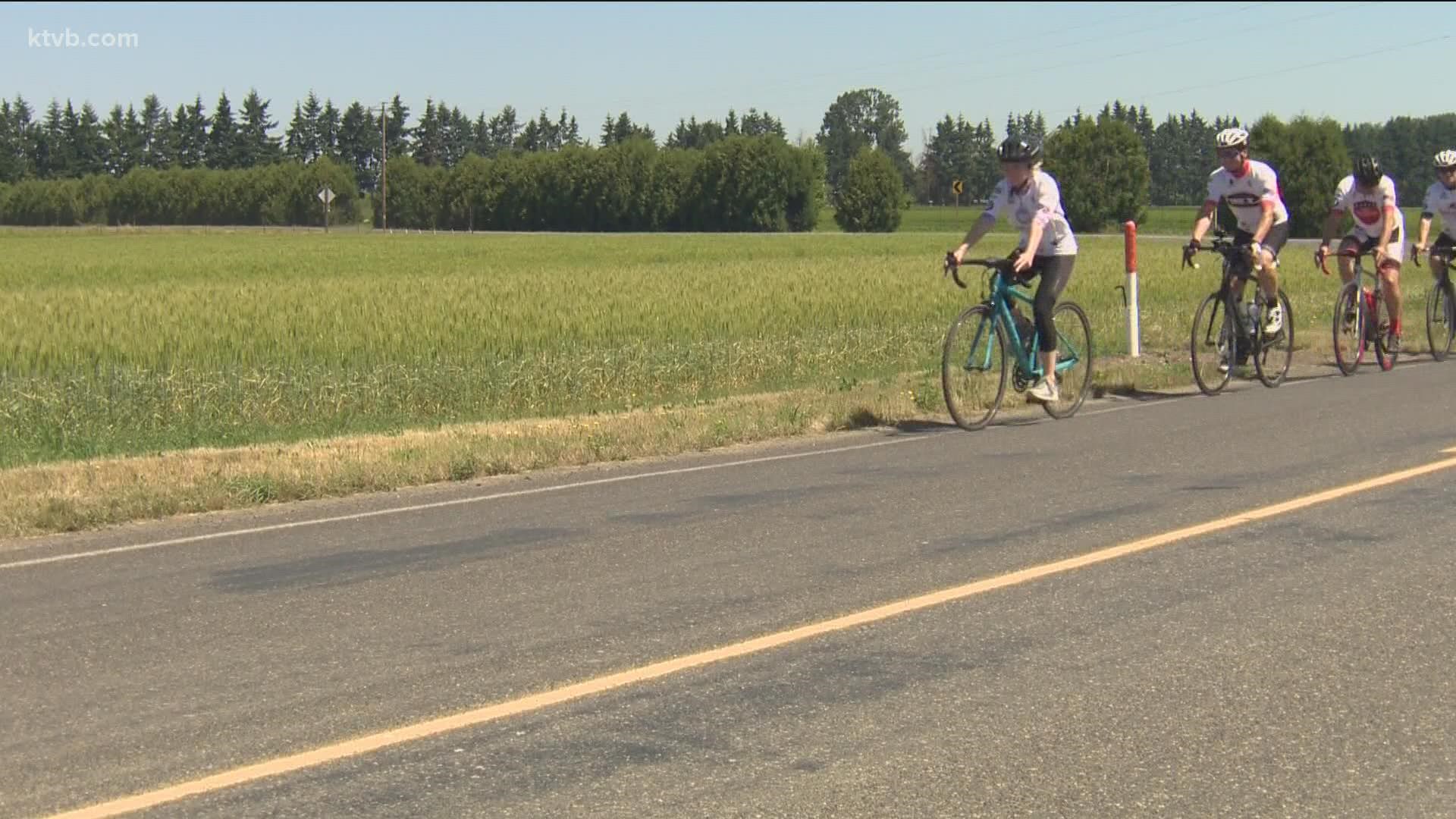 Two Oregon men are on a seven-week bike ride geared towards helping several foundations, including the Idaho Food Bank. They made a pit stop in Boise on Saturday.