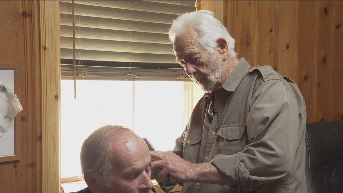The haircuts are free, but the relationships are priceless. One man gives free haircuts to Idaho City seniors every month