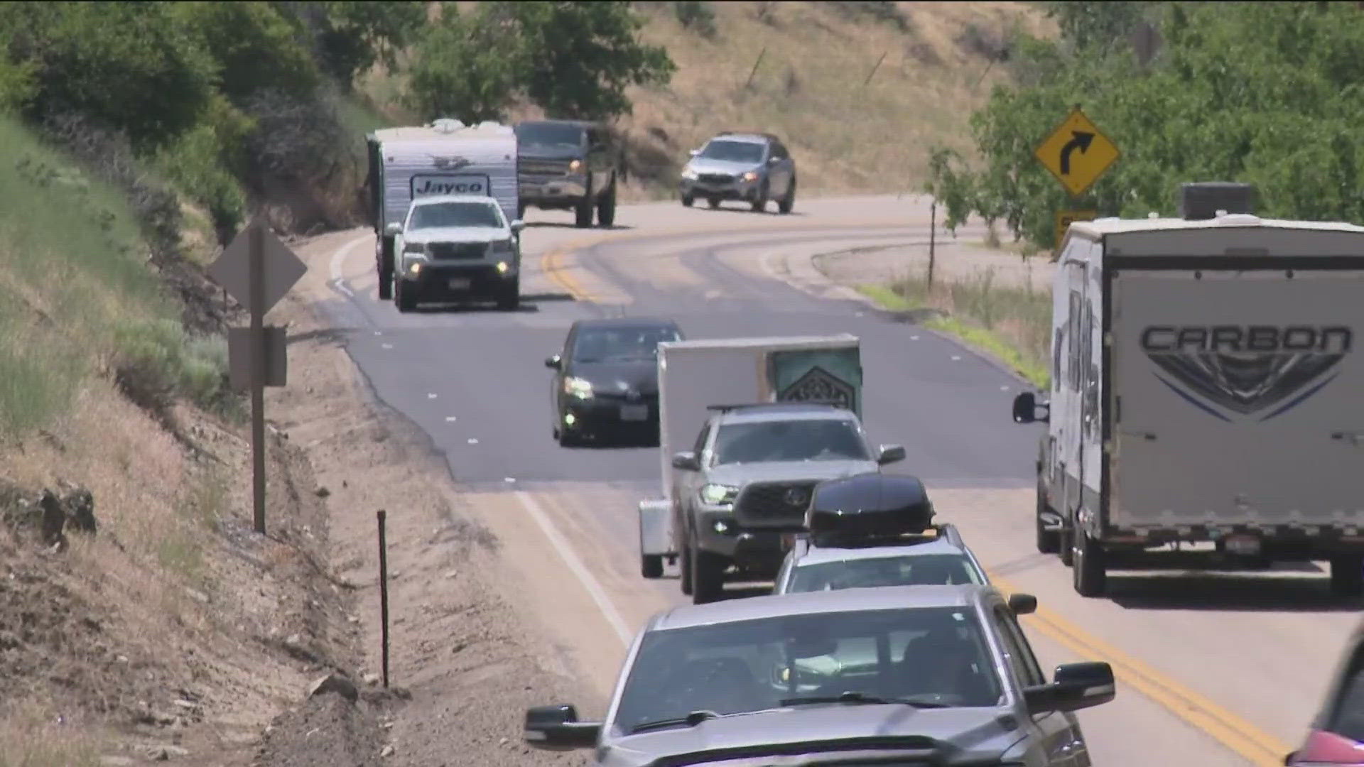 Travel officials say on average, eight people die in fatal crashes on the road per year. 