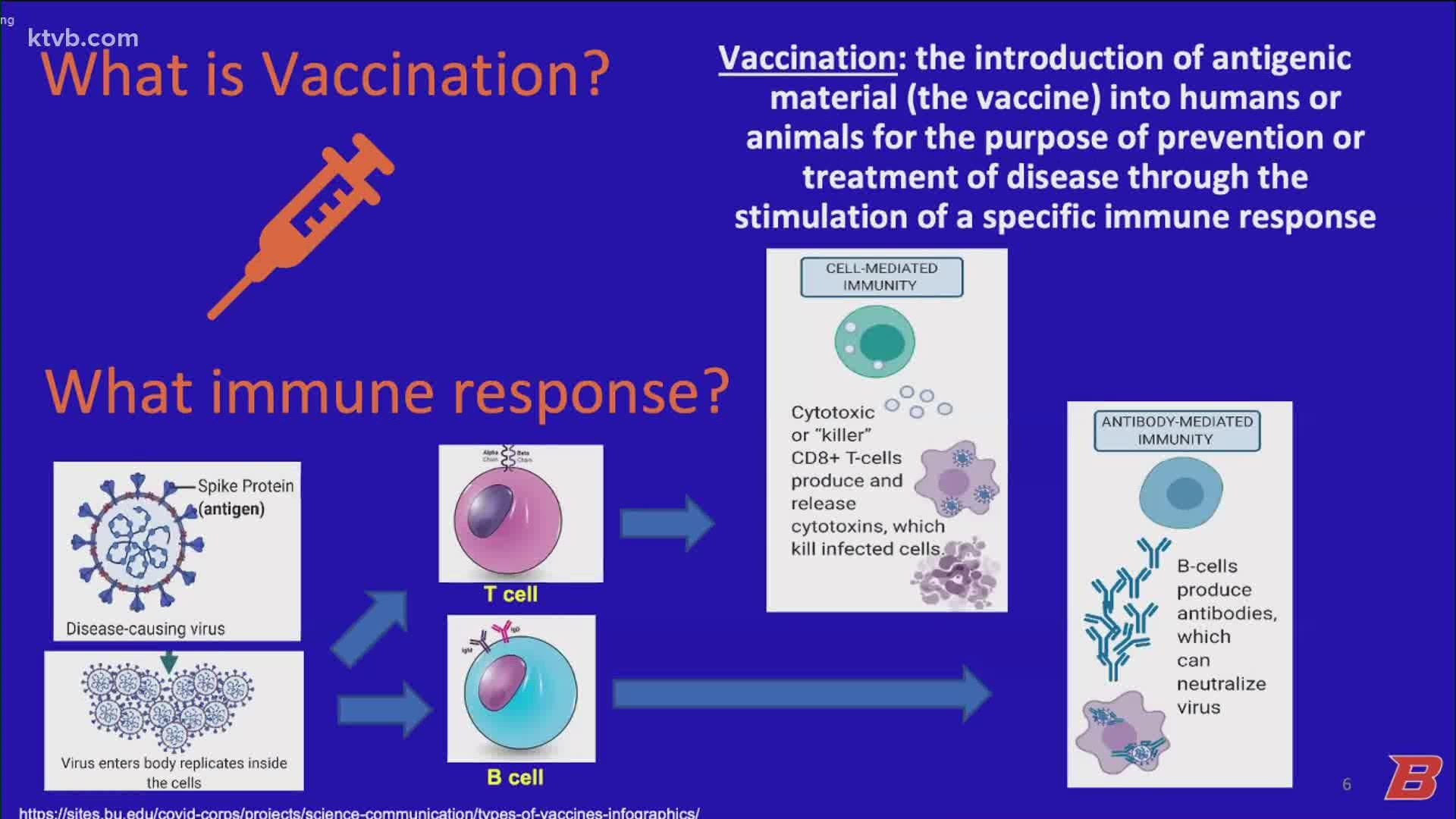 On Tuesday afternoon, a group of Boise State University students held a webinar to address common questions and concerns about the COVID-19 vaccines.