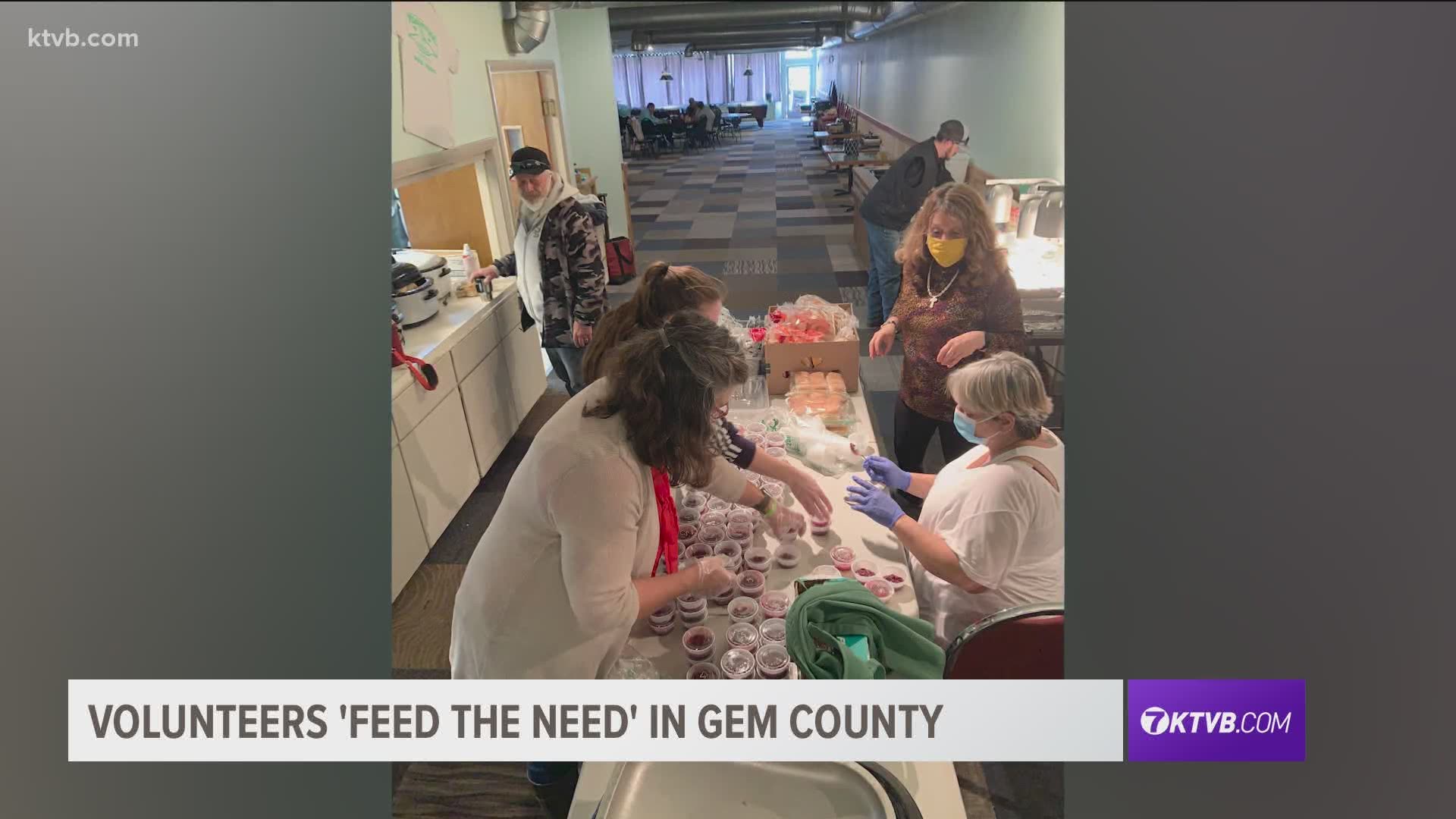 A team from the Gem County Recovery Community Center worked Thursday to create and deliver holiday meals to those in need.