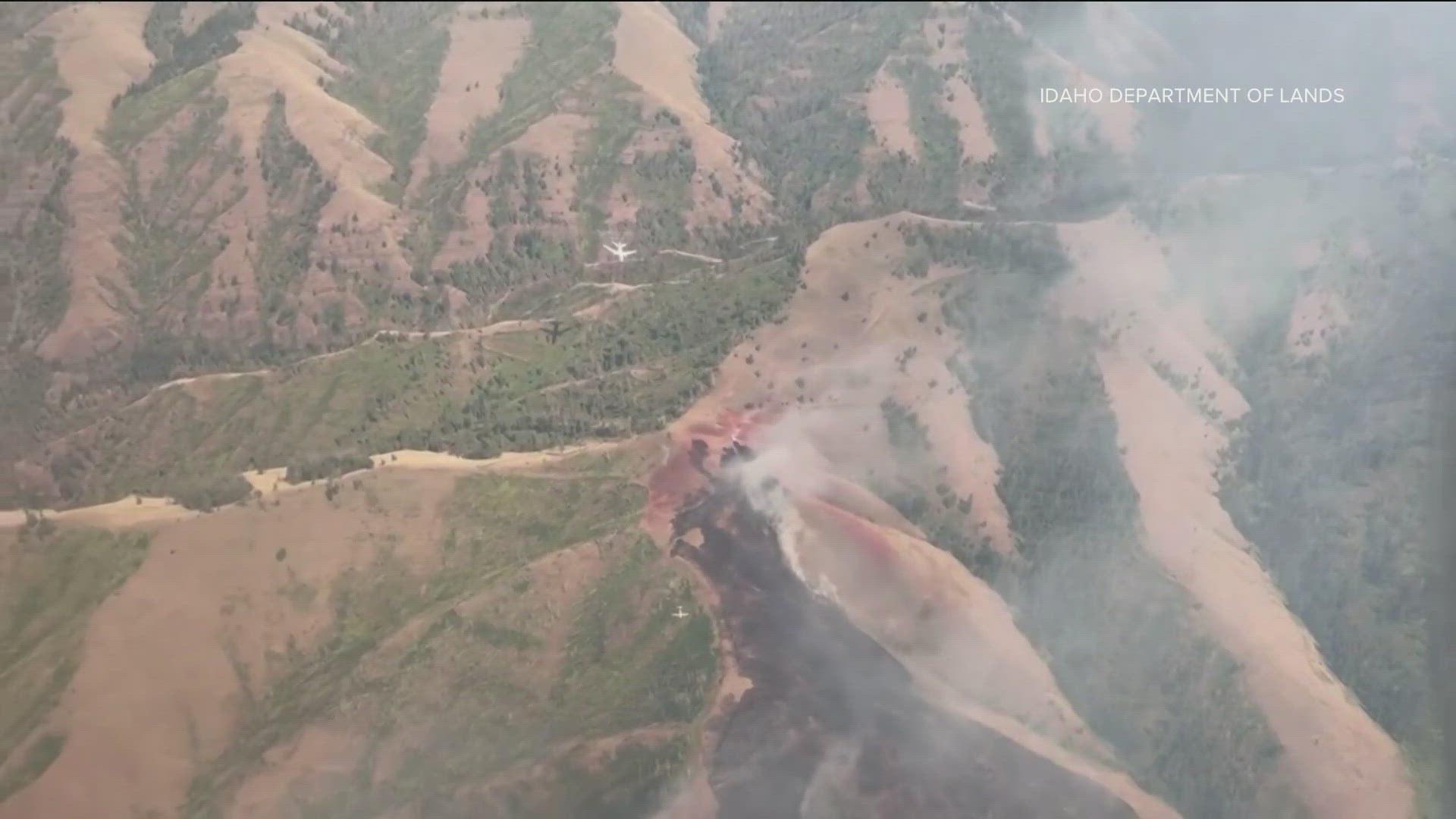 The Idaho Department of Lands says the fire, that started on July 3, is at 3169 acres. Containment is at 10%.