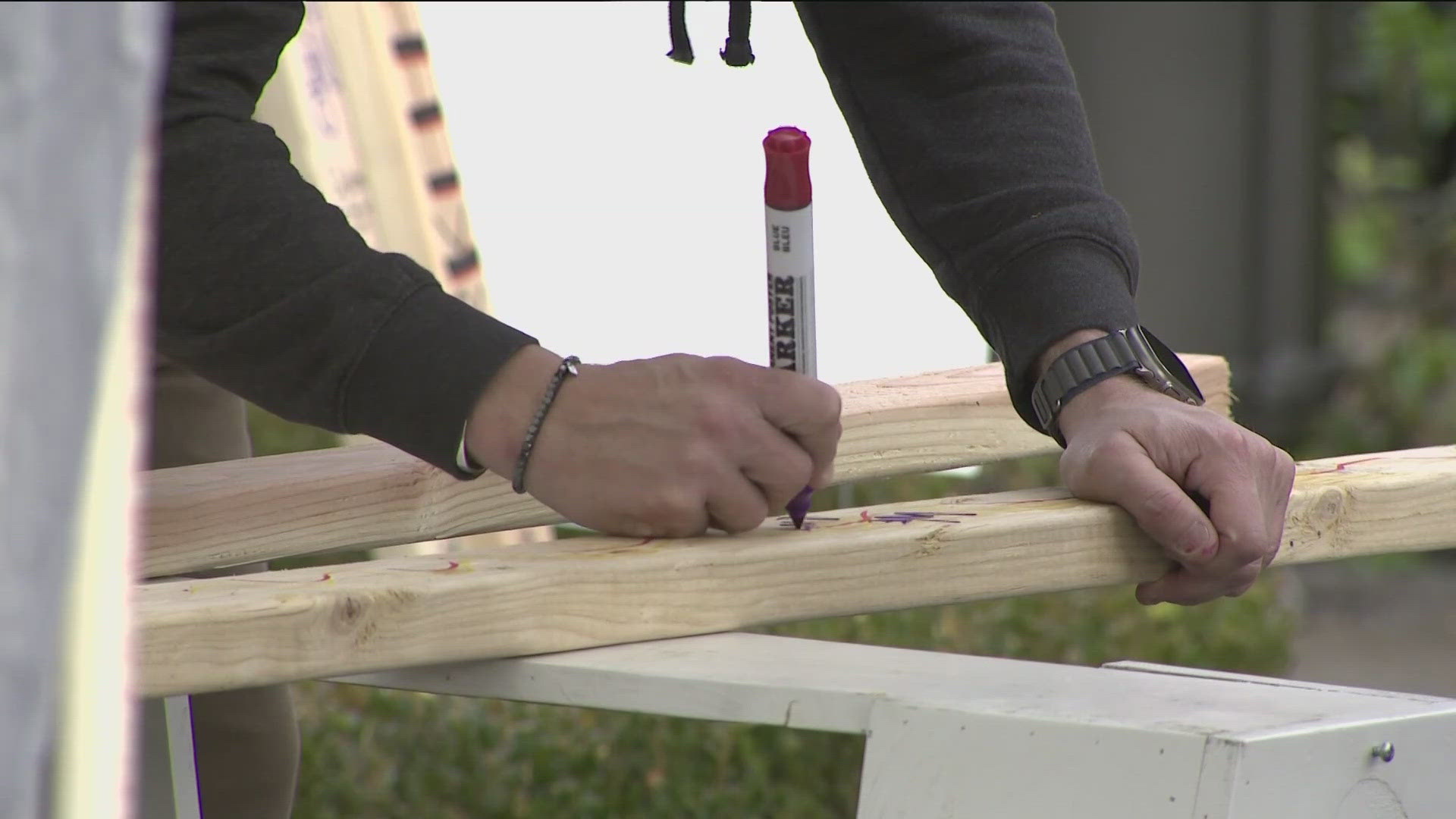 Until Nov. 24, people can sign the wood planks that will be used to build the future St. Jude Dream Home.